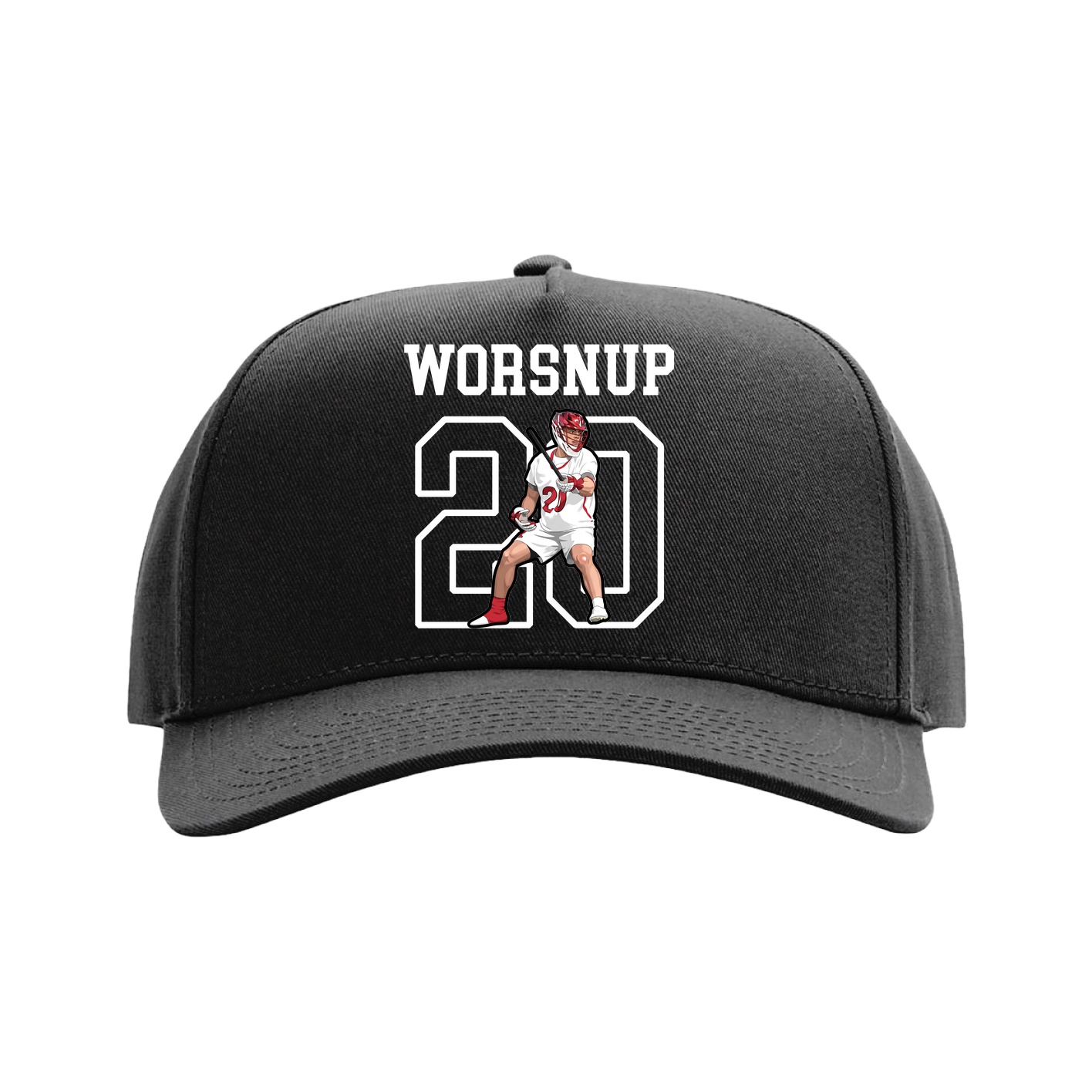 Full Fabric Five-Panel Champ Cap — Shirsey in Black