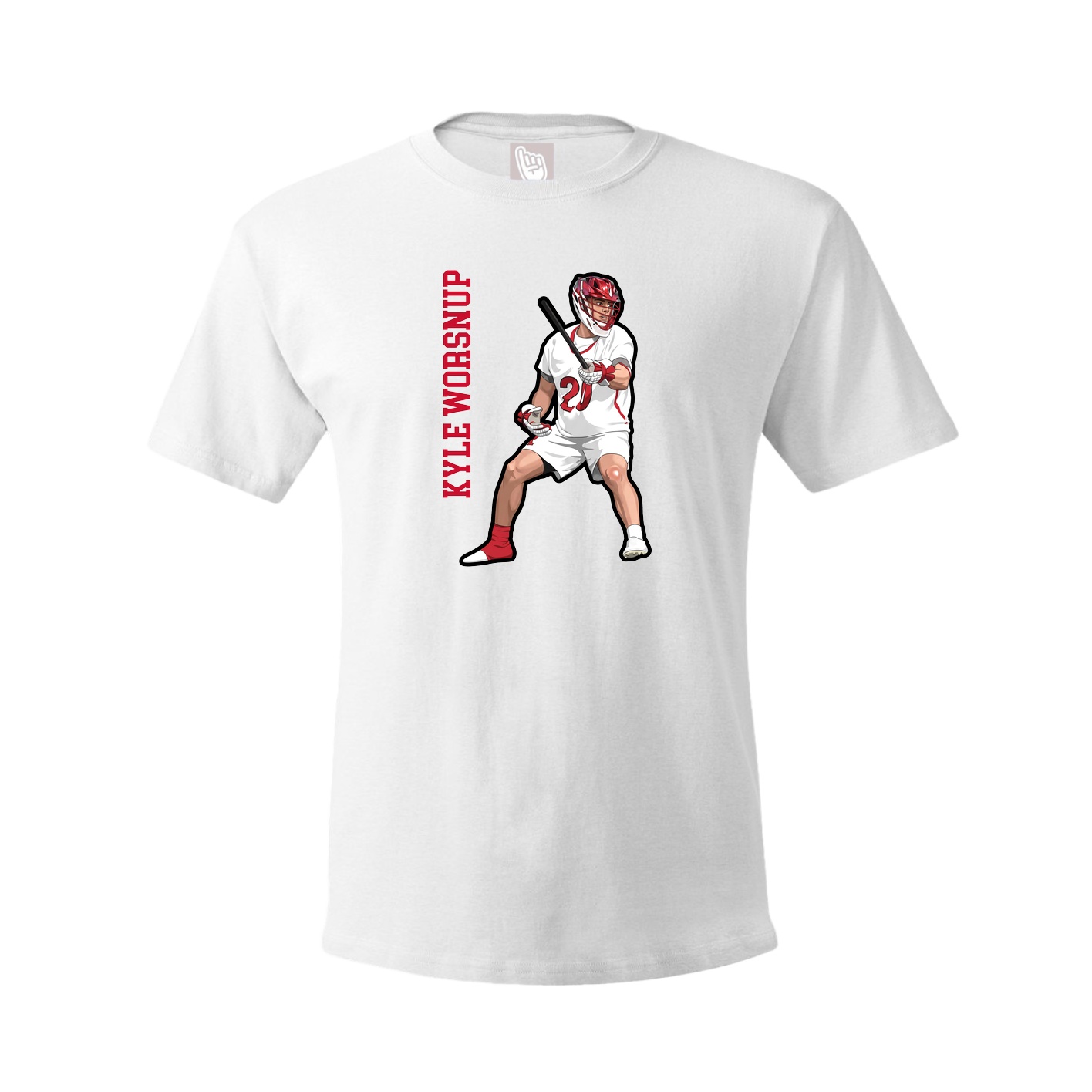 Tee — Name Vertical in White