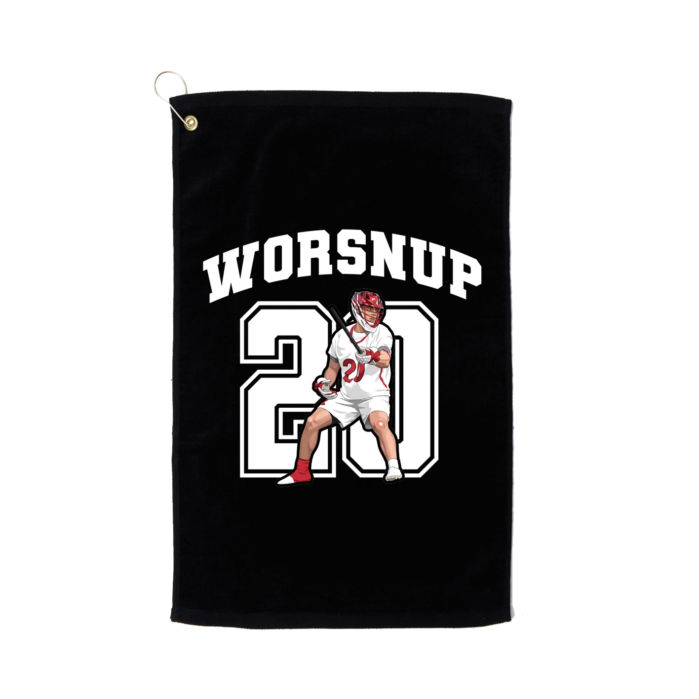 Golf Towel — Number in Black