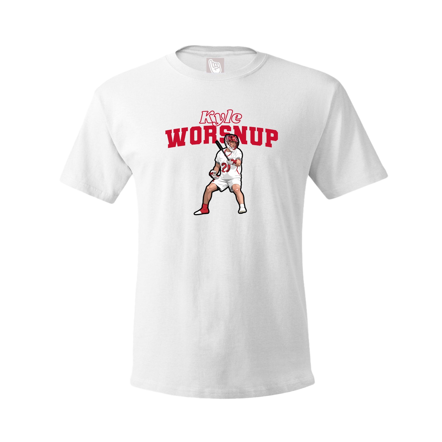 Youth Tee — Name Arch in White