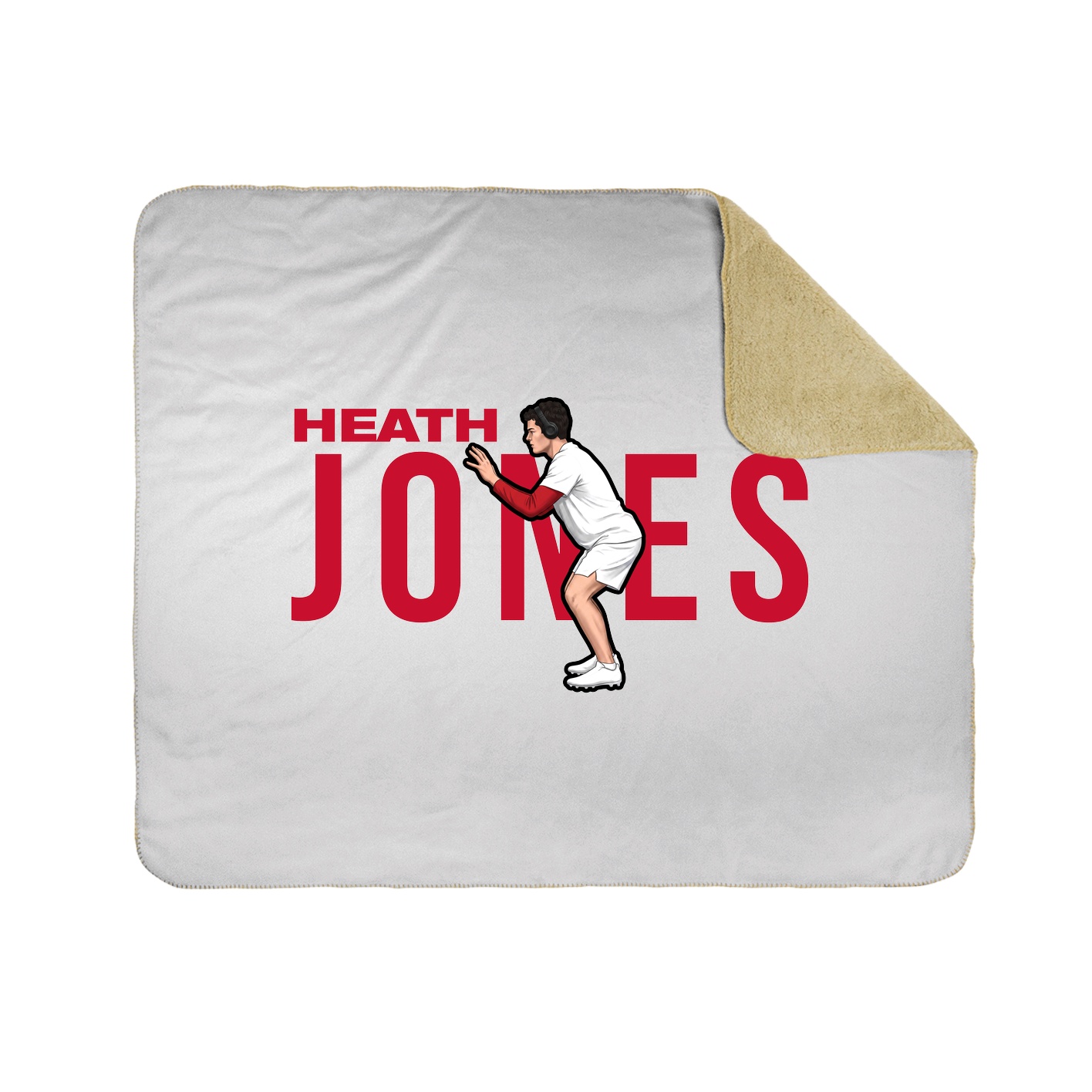 Throw Blanket — Player Name in White