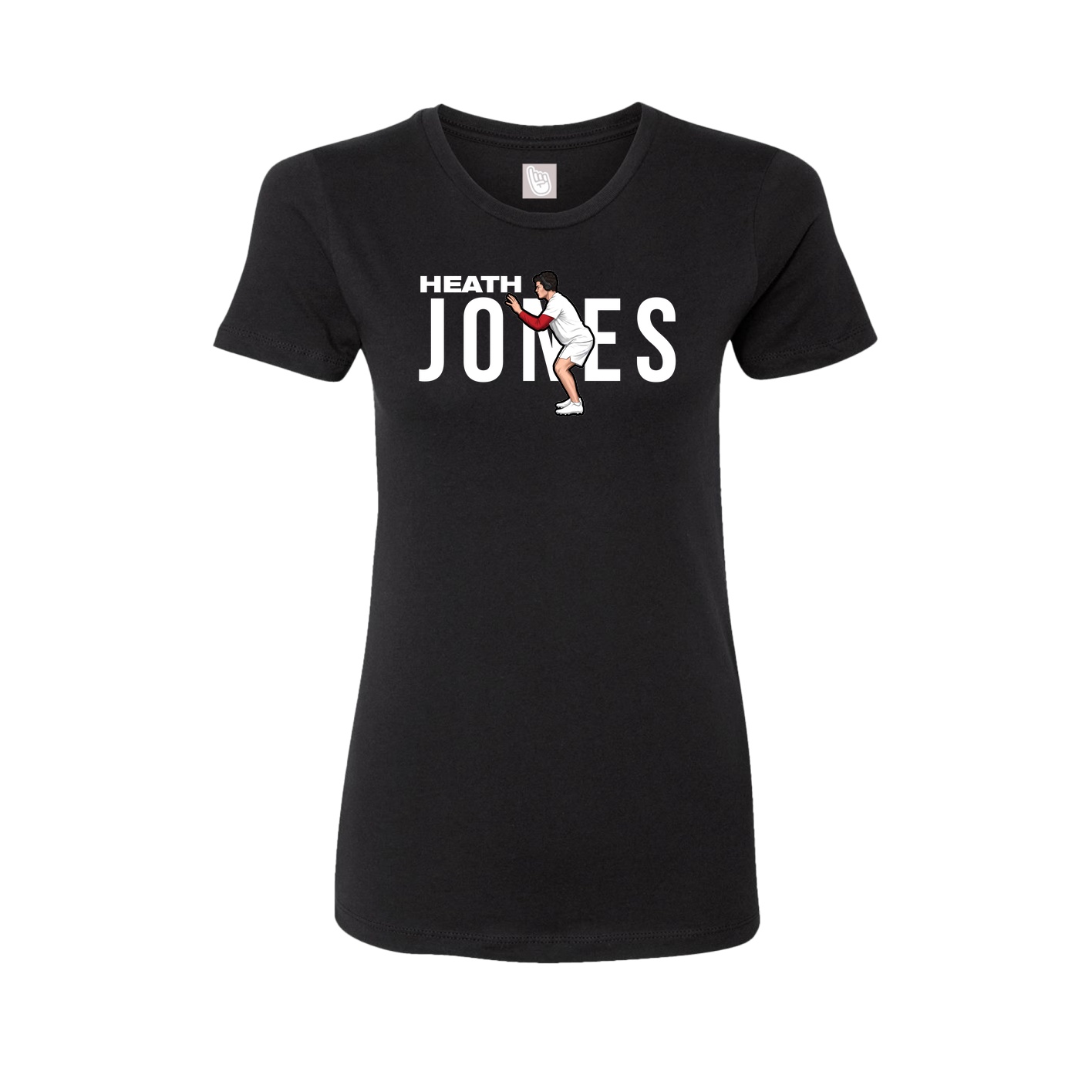 Fitted Women's Tee — Player Name in Black