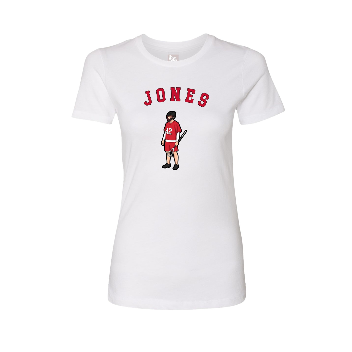Fitted Women's Tee — Shirsey Arch in White