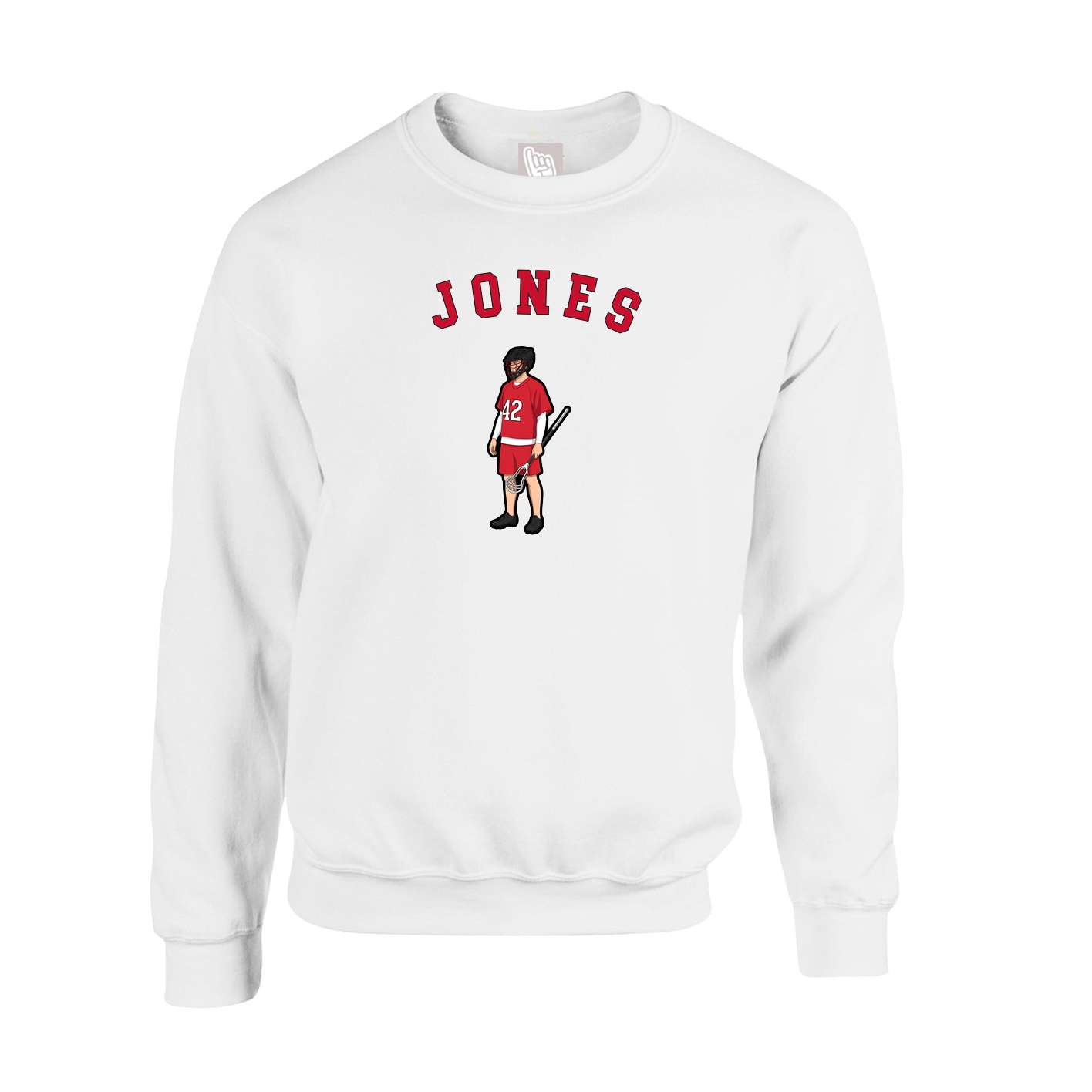 Fleece Crew — Shirsey Arch in White