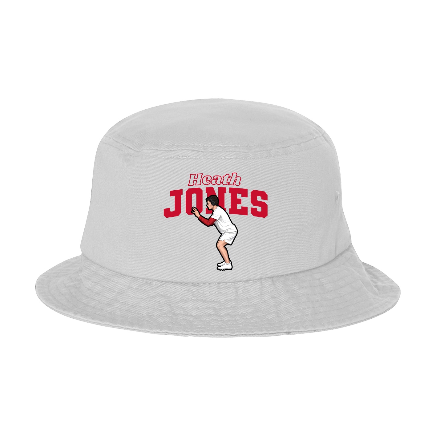 Bucket Cap — Name Arch in White