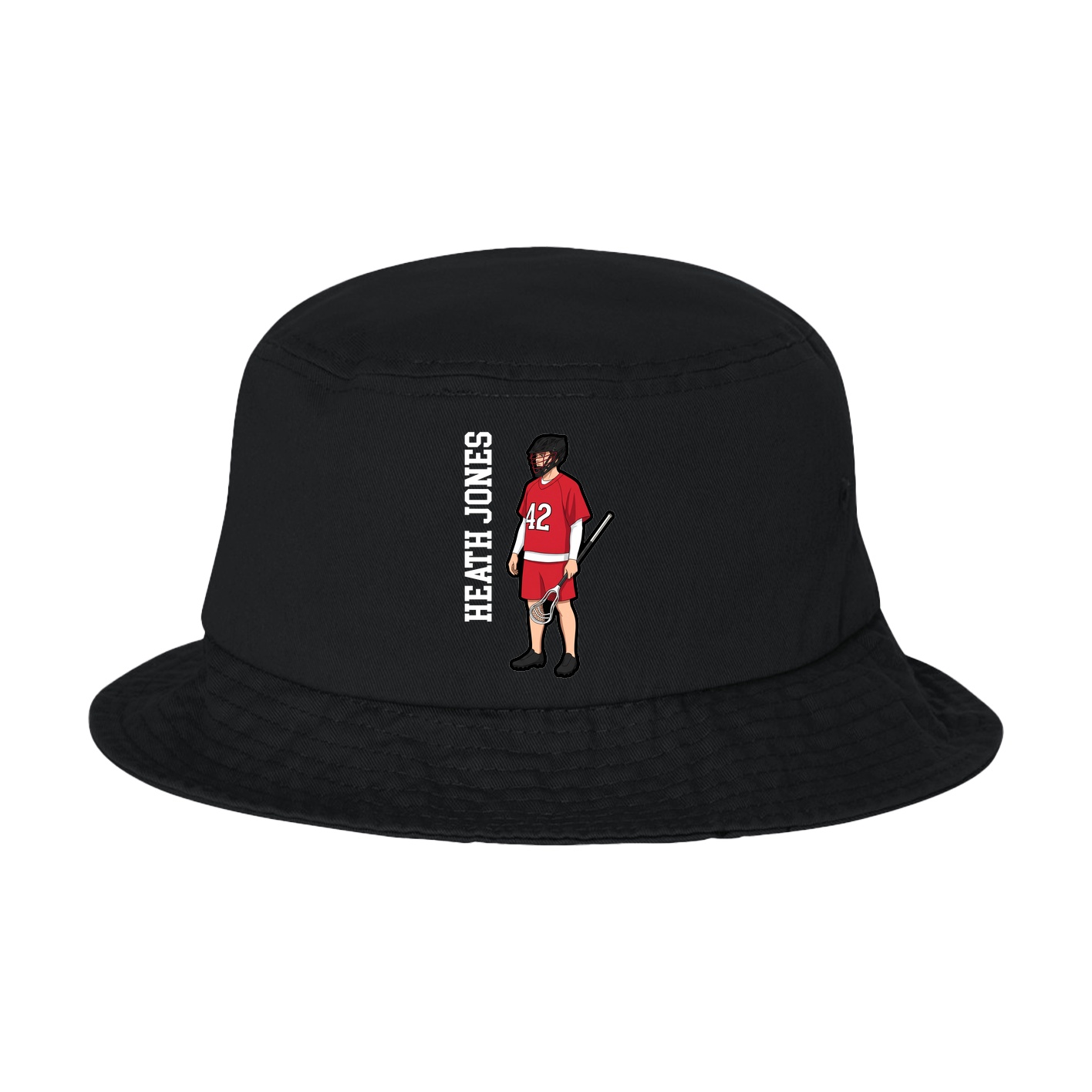 Bucket Cap — Name Vertical in Black