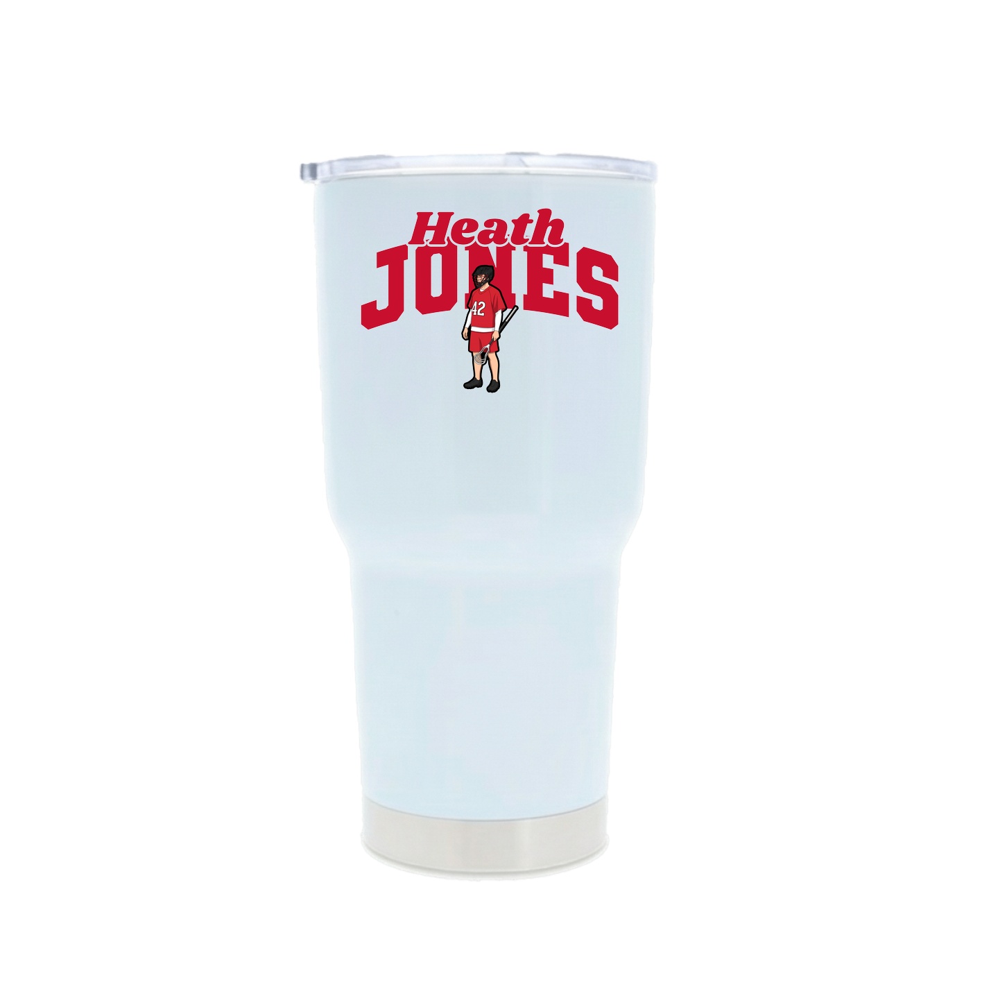 30oz Stainless Steel Tumbler — Signature Arch in White