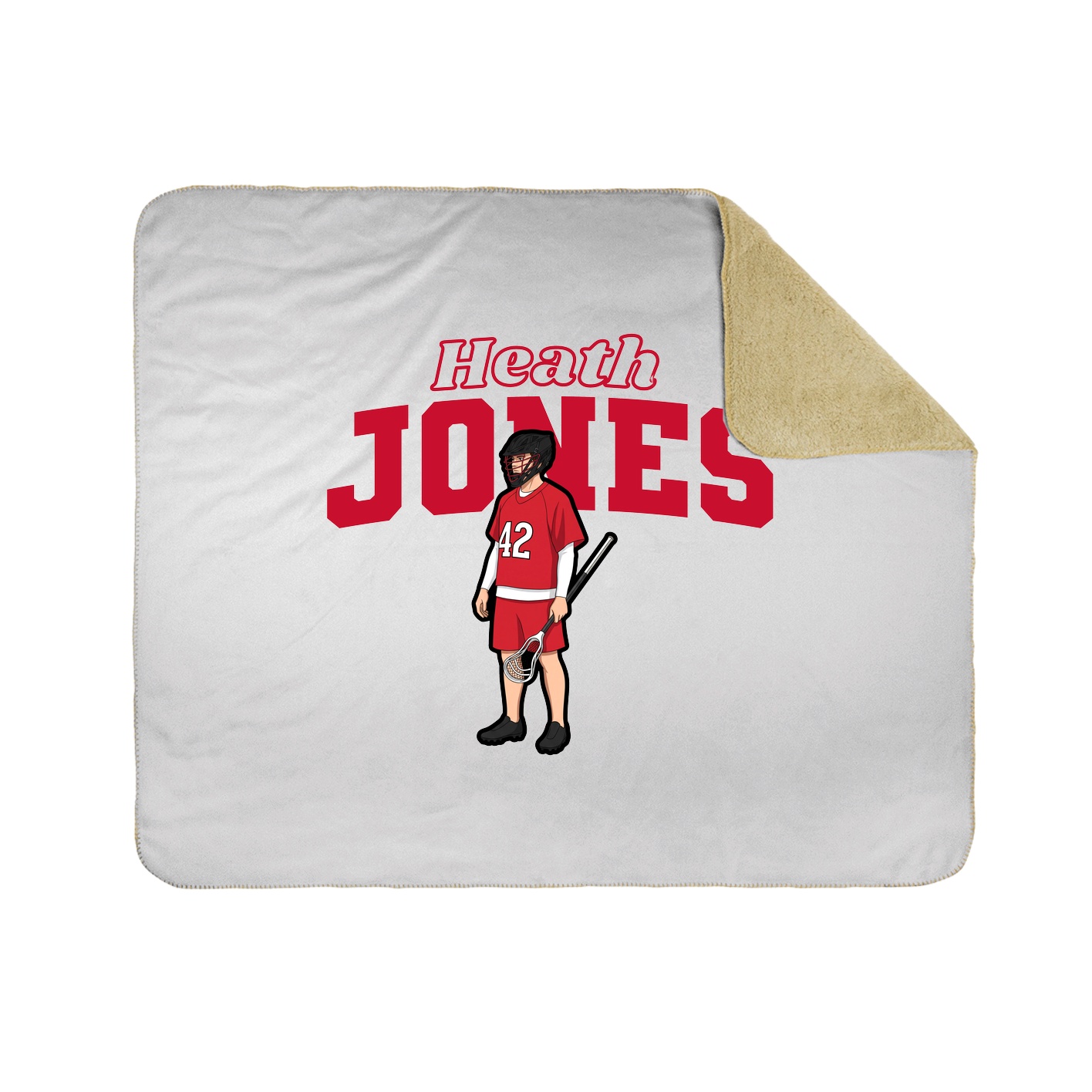 Throw Blanket — Name Arch in White