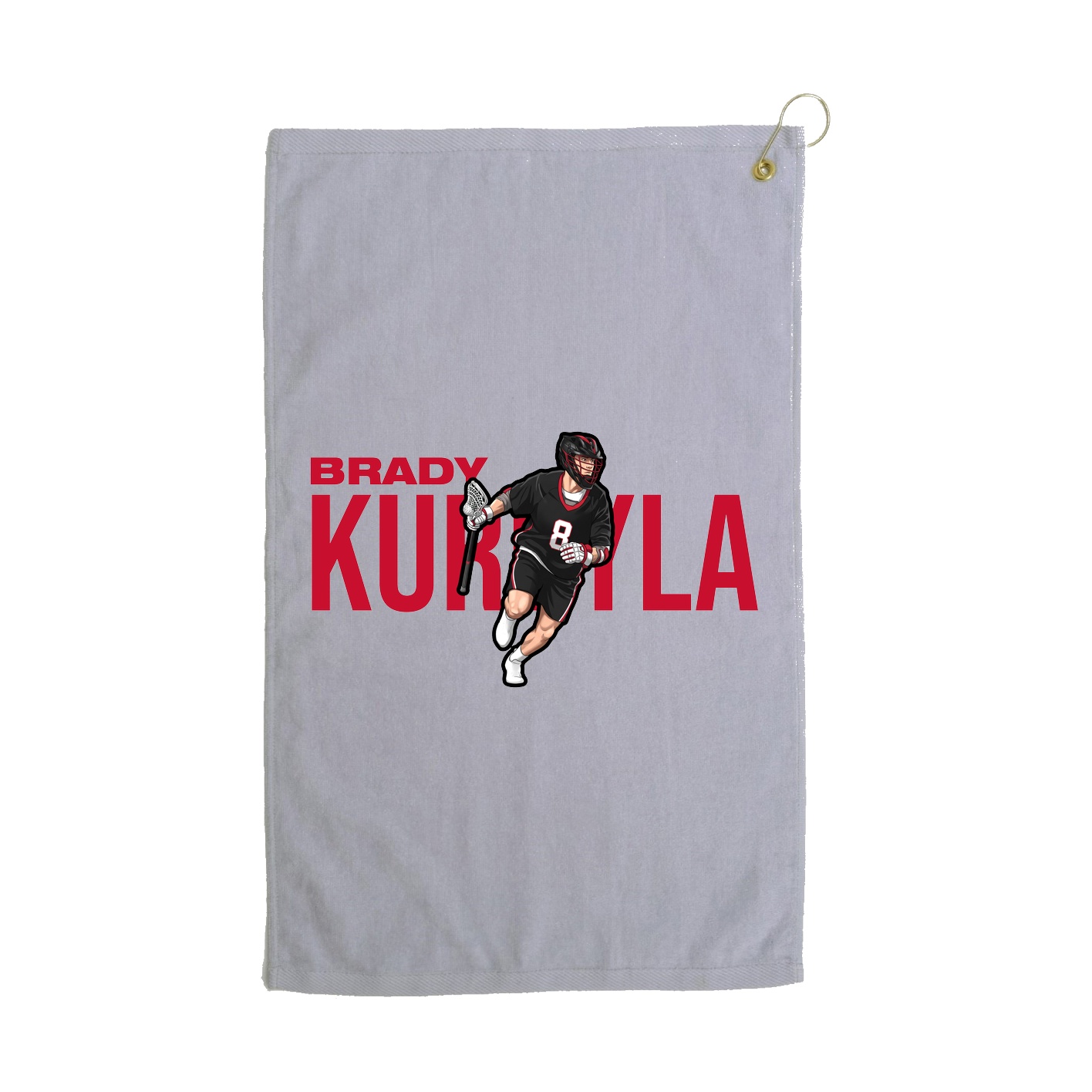 Golf Towel — Player Name in Grey