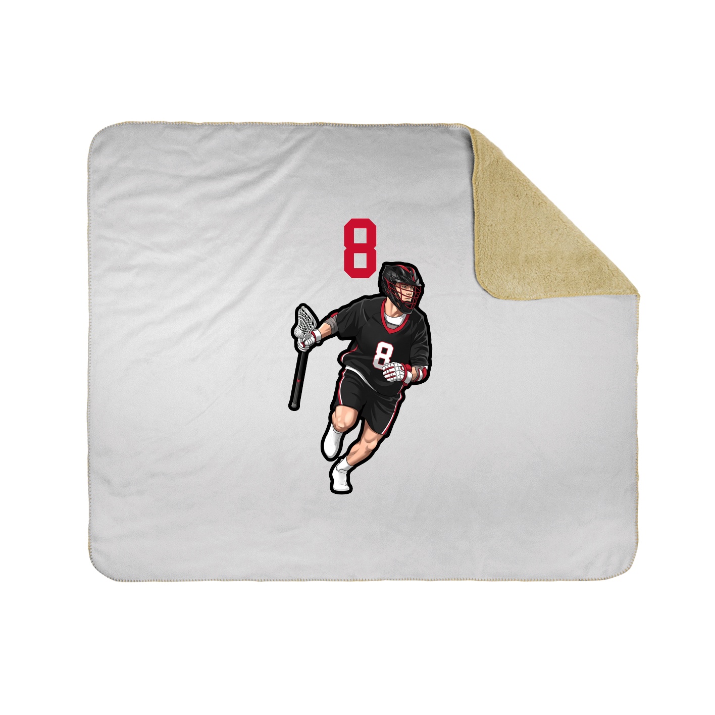Throw Blanket — Number Top in White