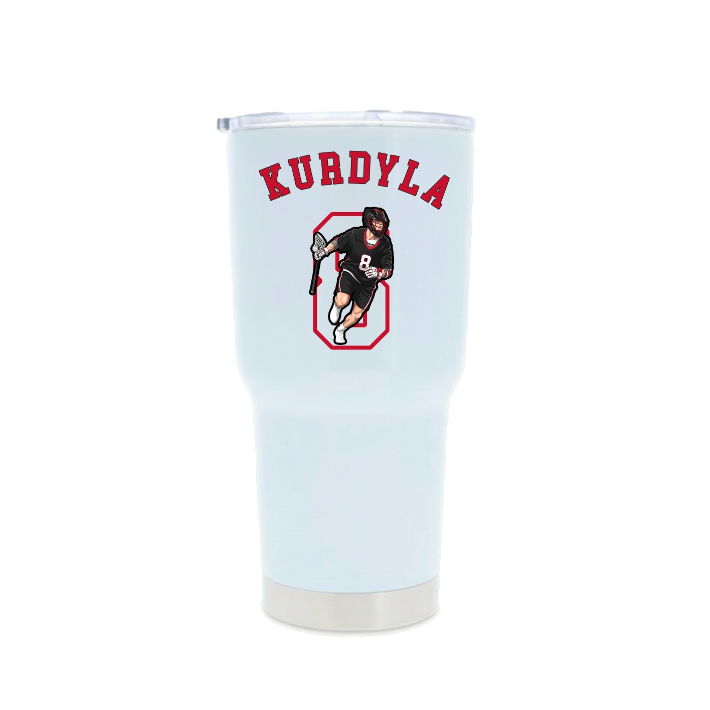 30oz Stainless Steel Tumbler — Shirsey Arch in White