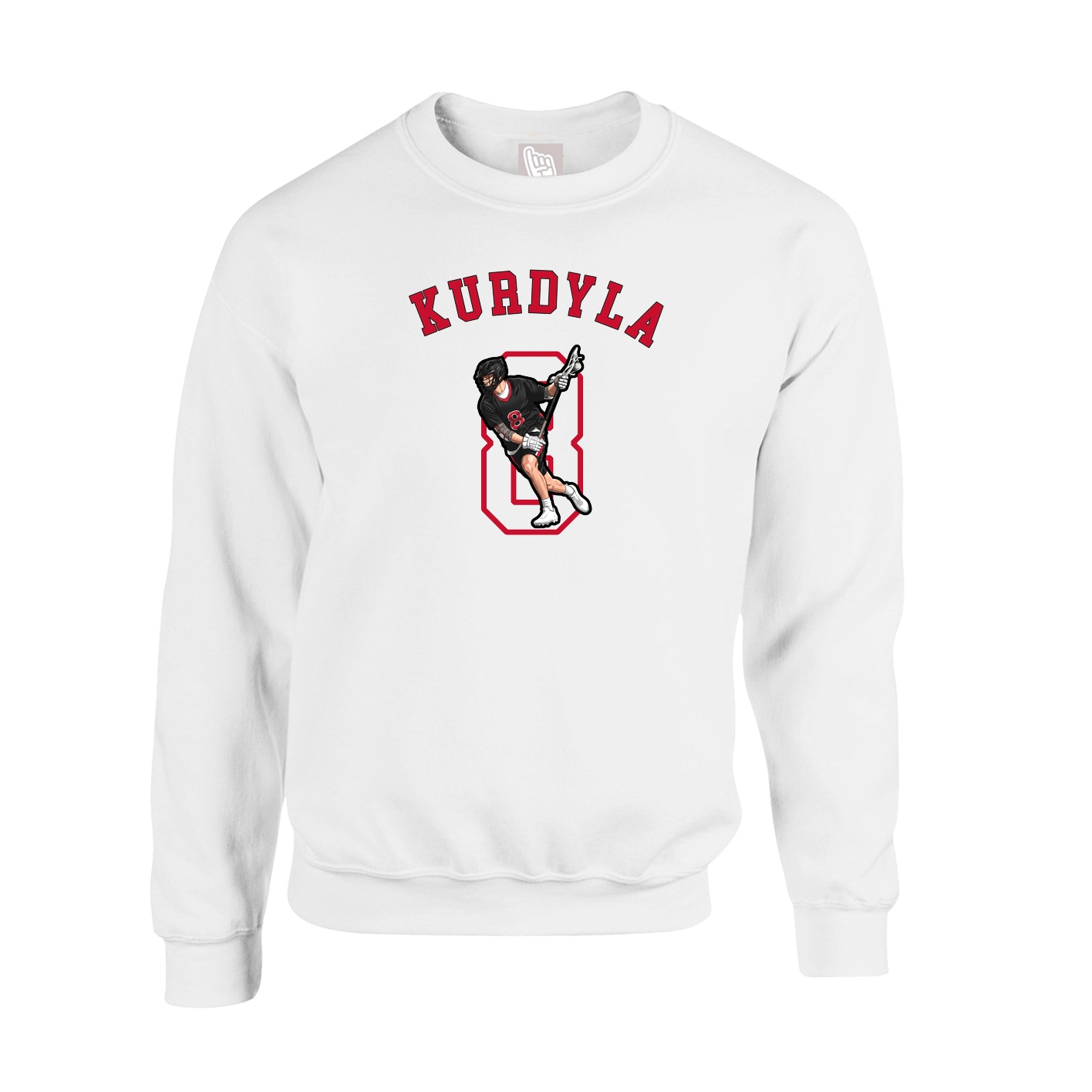 Fleece Crew — Shirsey Arch in White