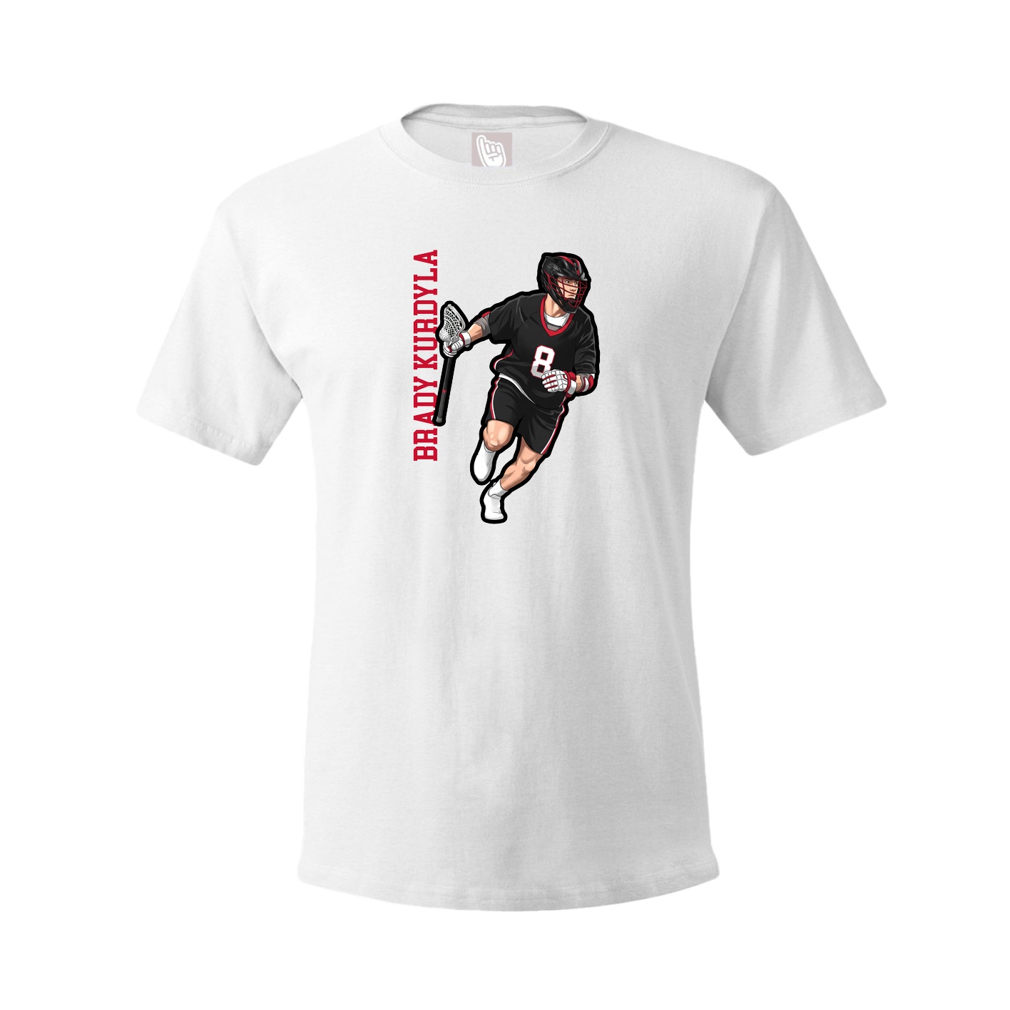 Tee — Name Vertical in White