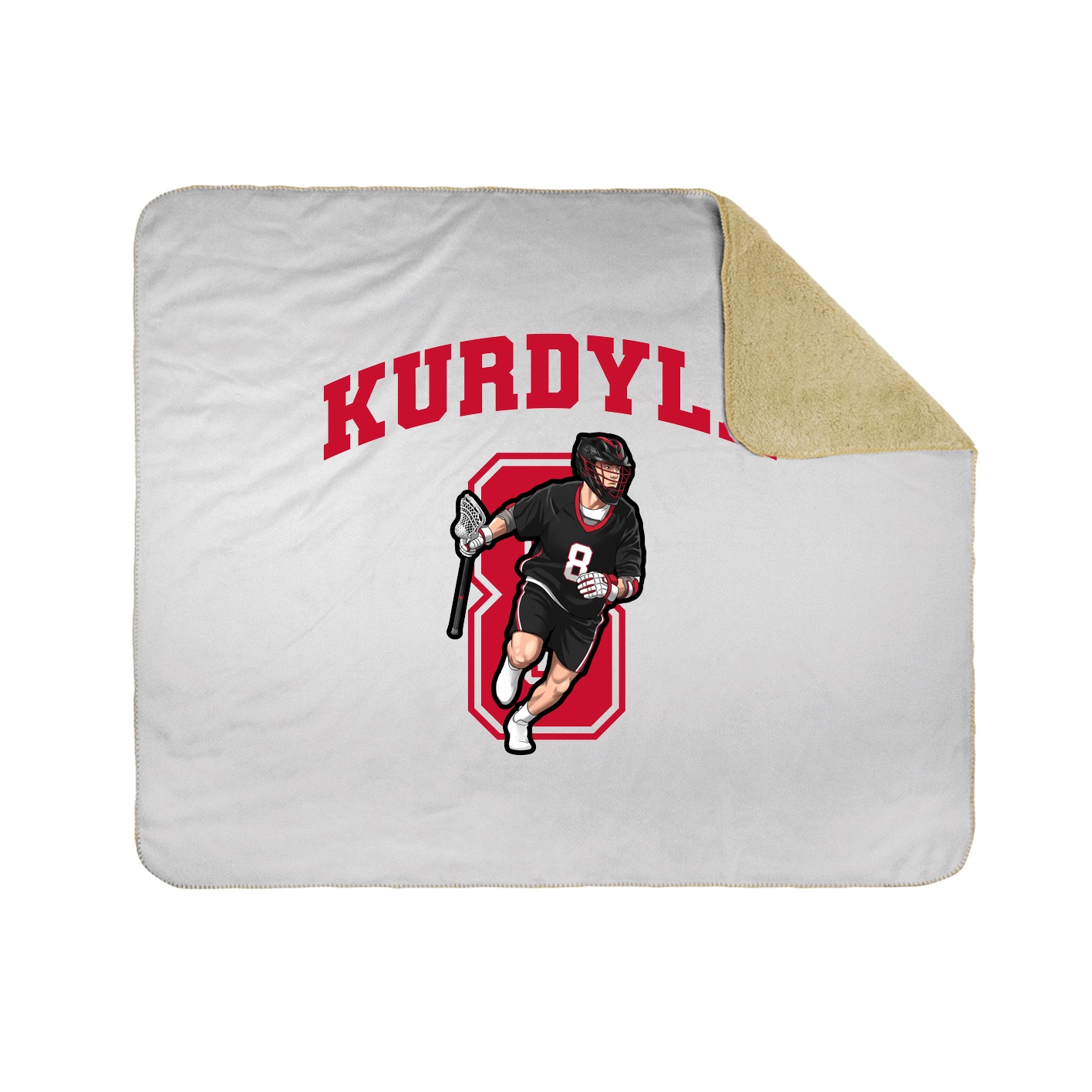 Throw Blanket — Number in White