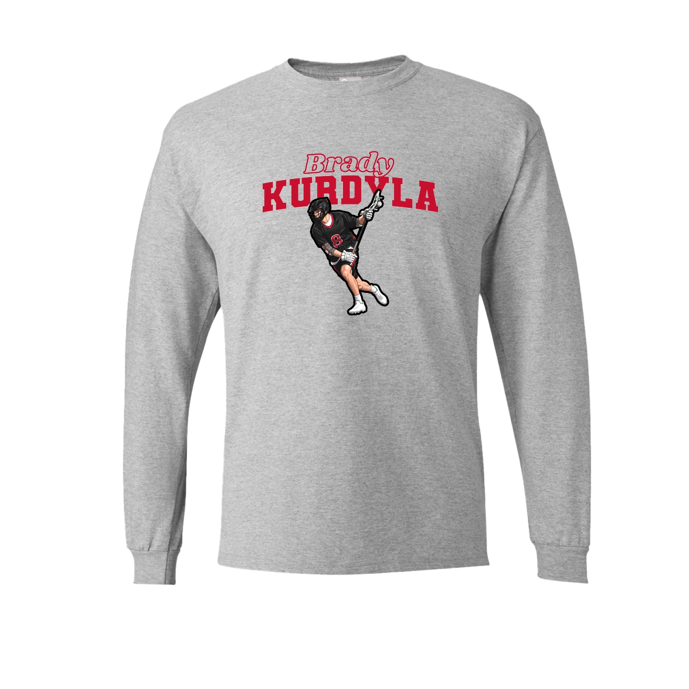 Long Sleeve Tee — Name Arch in Grey