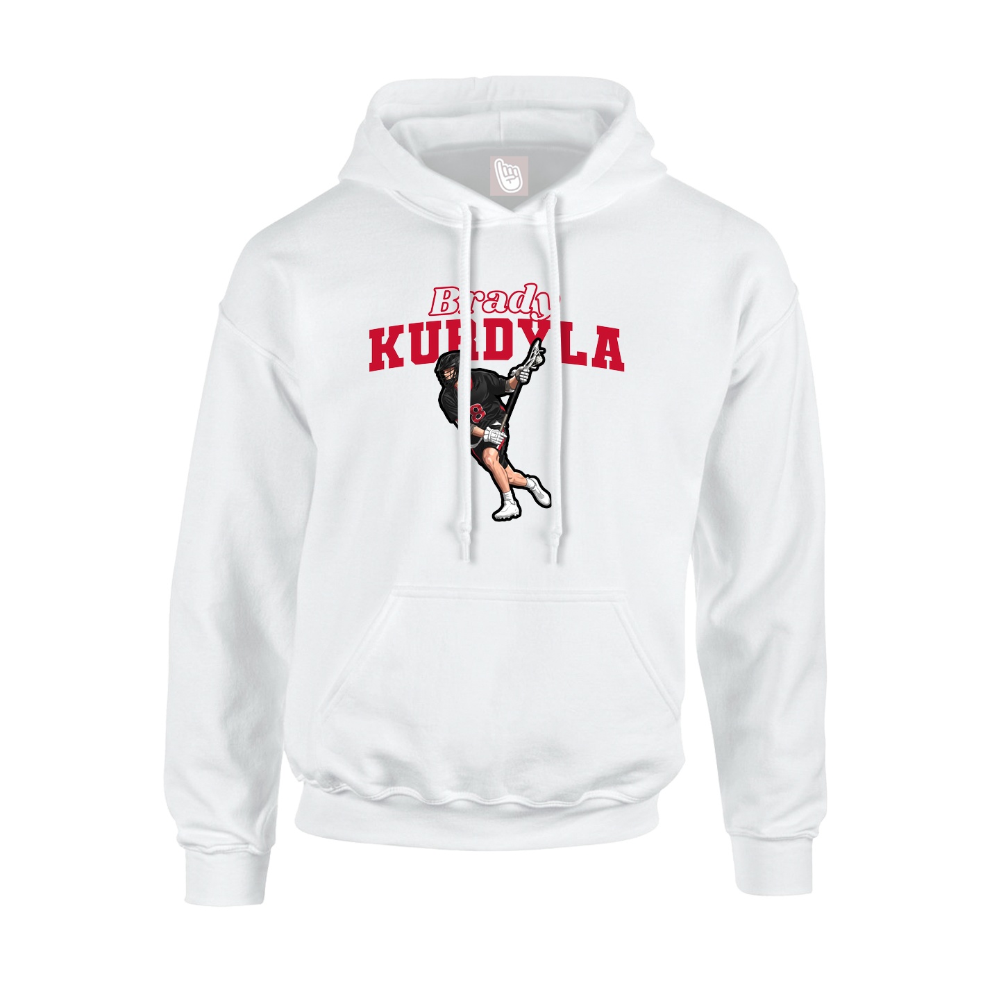 Hoodie — Name Arch in White
