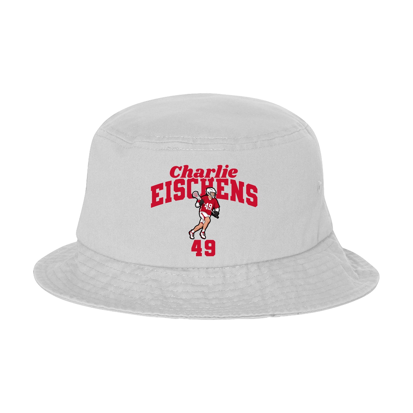 Bucket Cap — Signature Arch in White