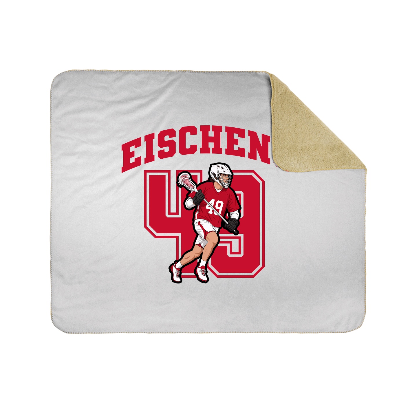 Throw Blanket — Number in White