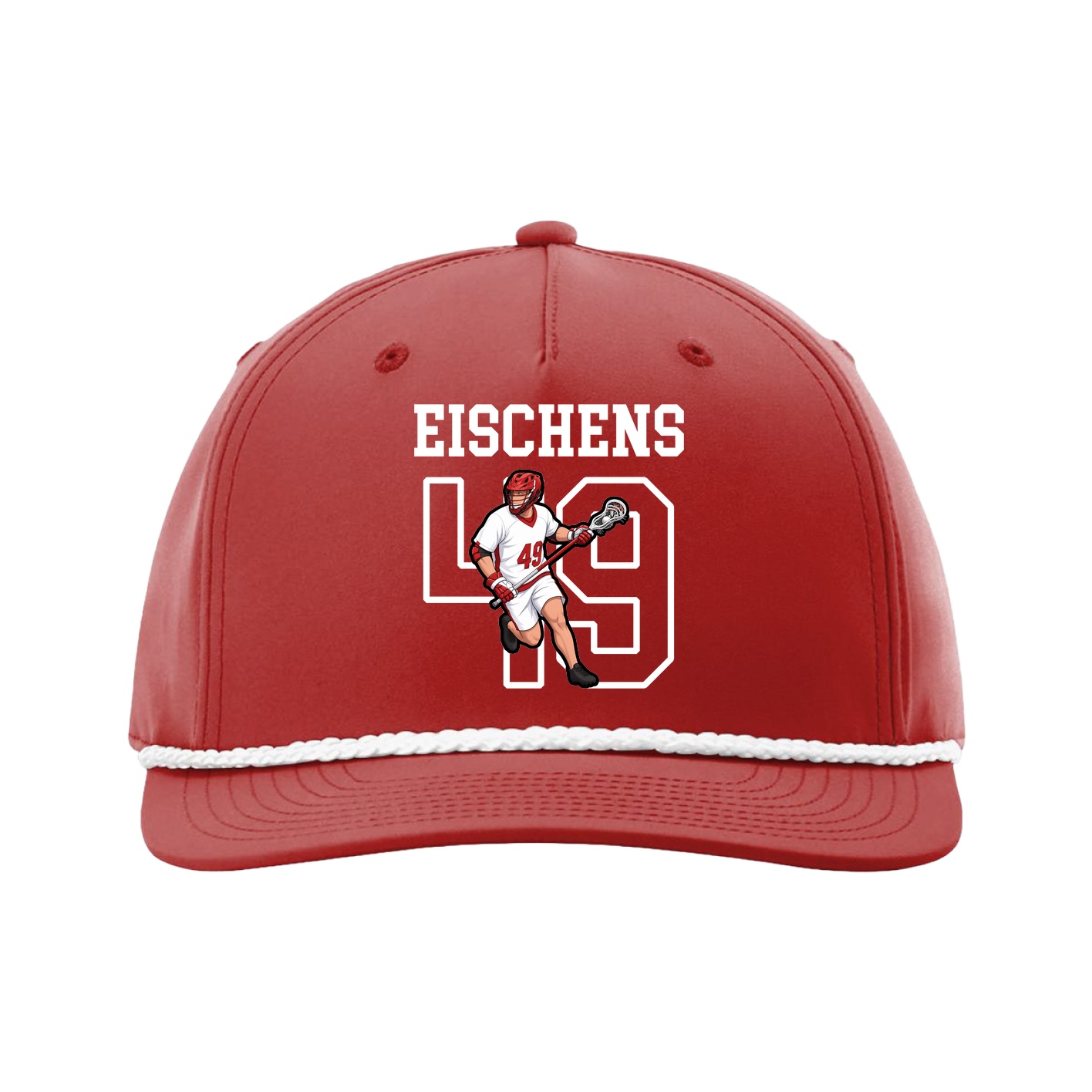 Five-Panel Classic Rope Cap — Shirsey in Red