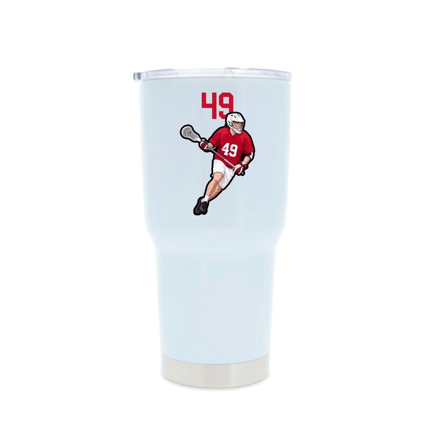 30oz Stainless Steel Tumbler — Number Top in White