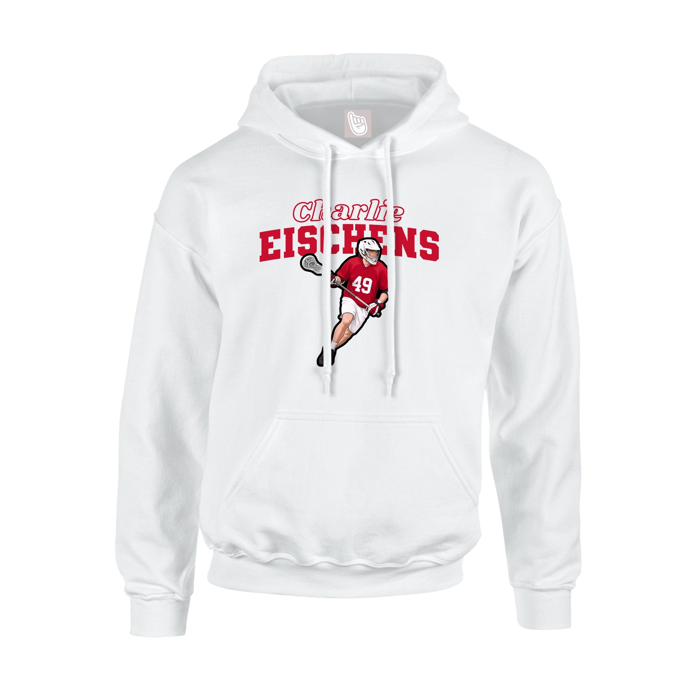 Hoodie — Name Arch in White