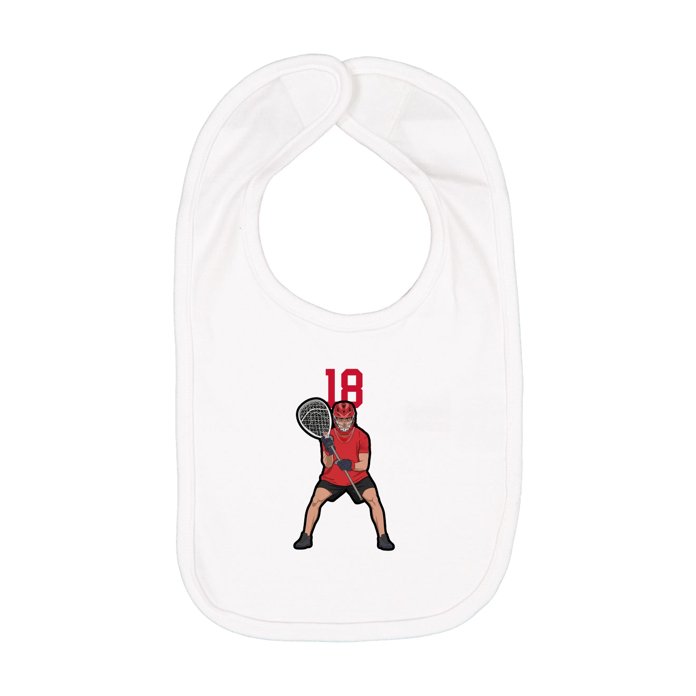 Infant Bib — Number Top in White