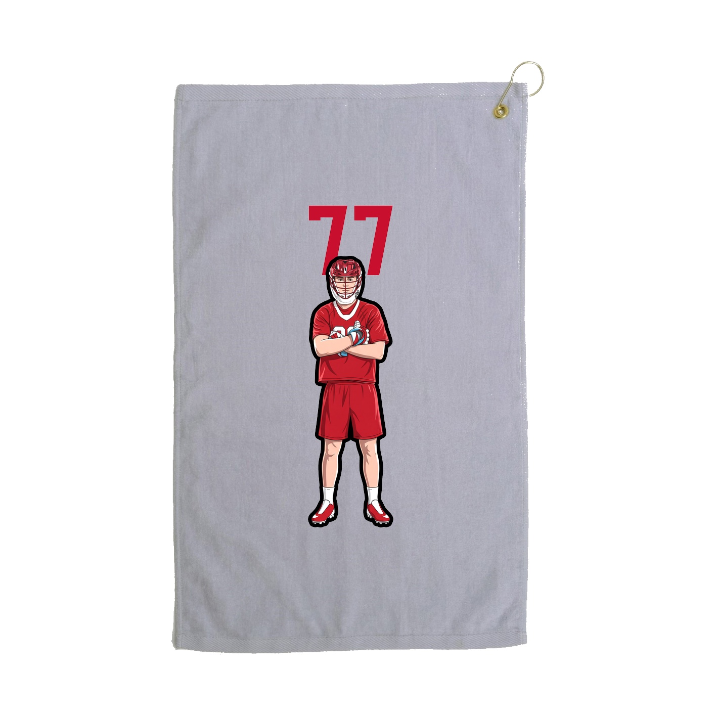 Golf Towel — Number Top in Grey