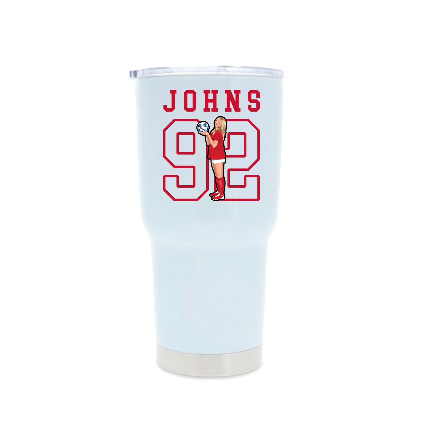 30oz Stainless Steel Tumbler — Shirsey in White