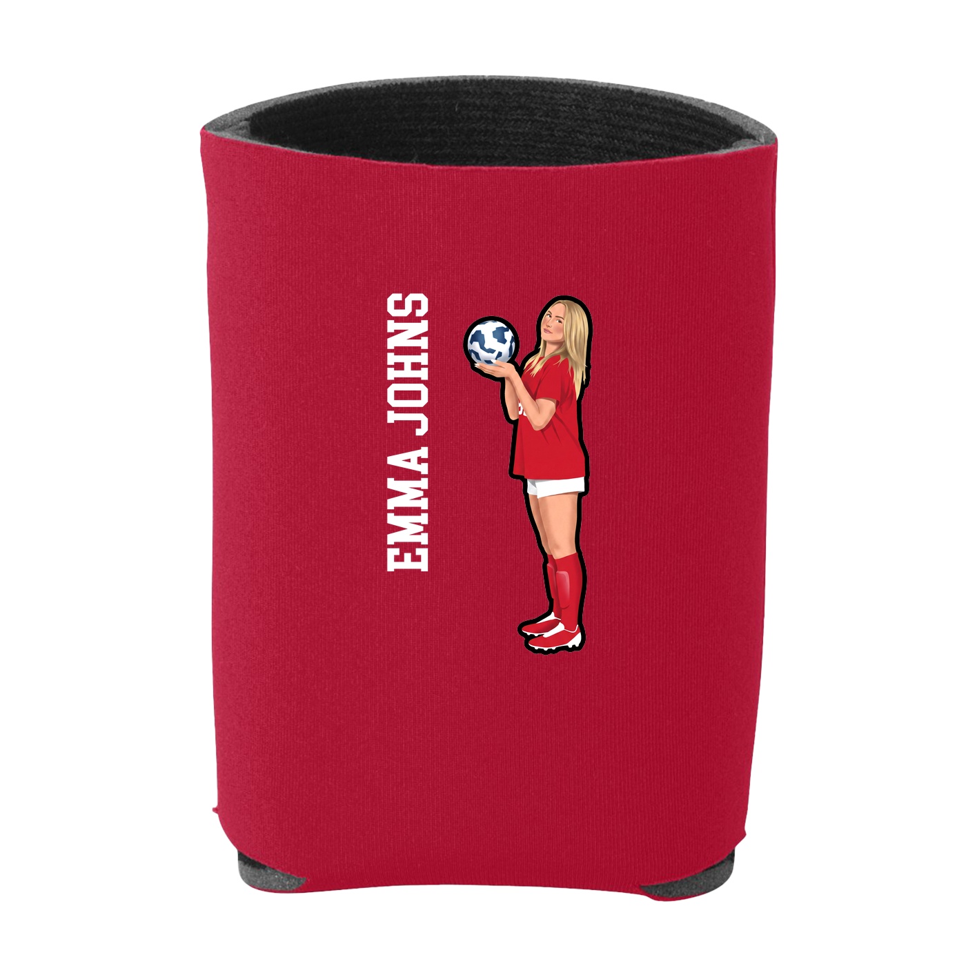 Can Holder — Name Vertical in Red
