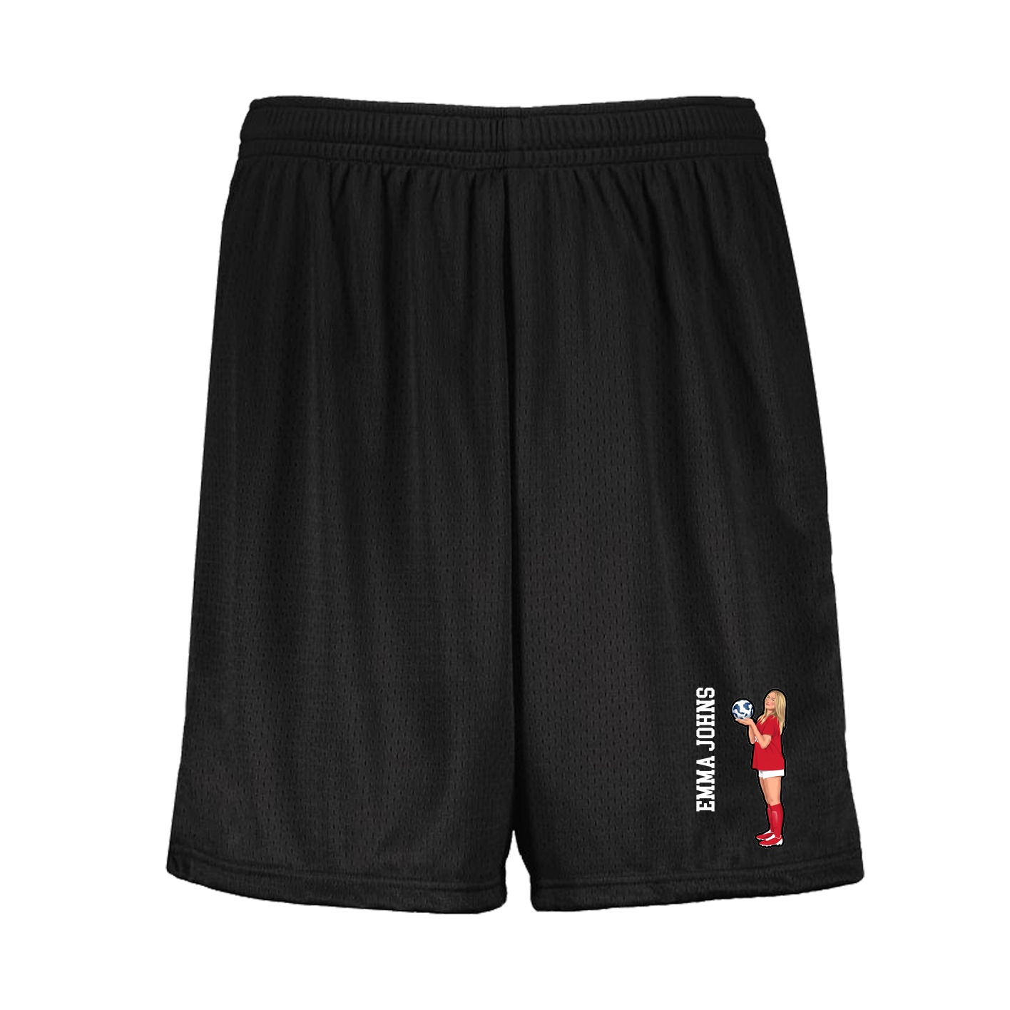 Shorts — Name Vertical in Black