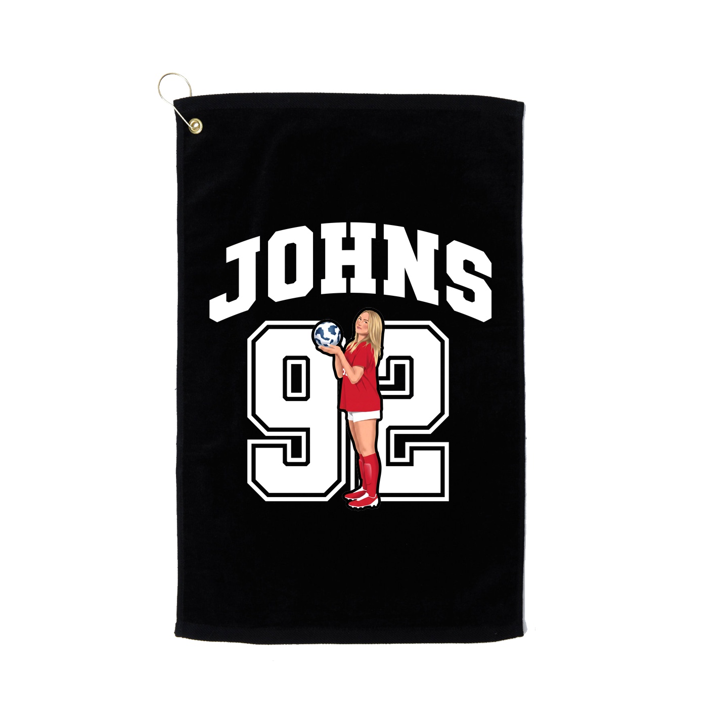 Golf Towel — Number in Black
