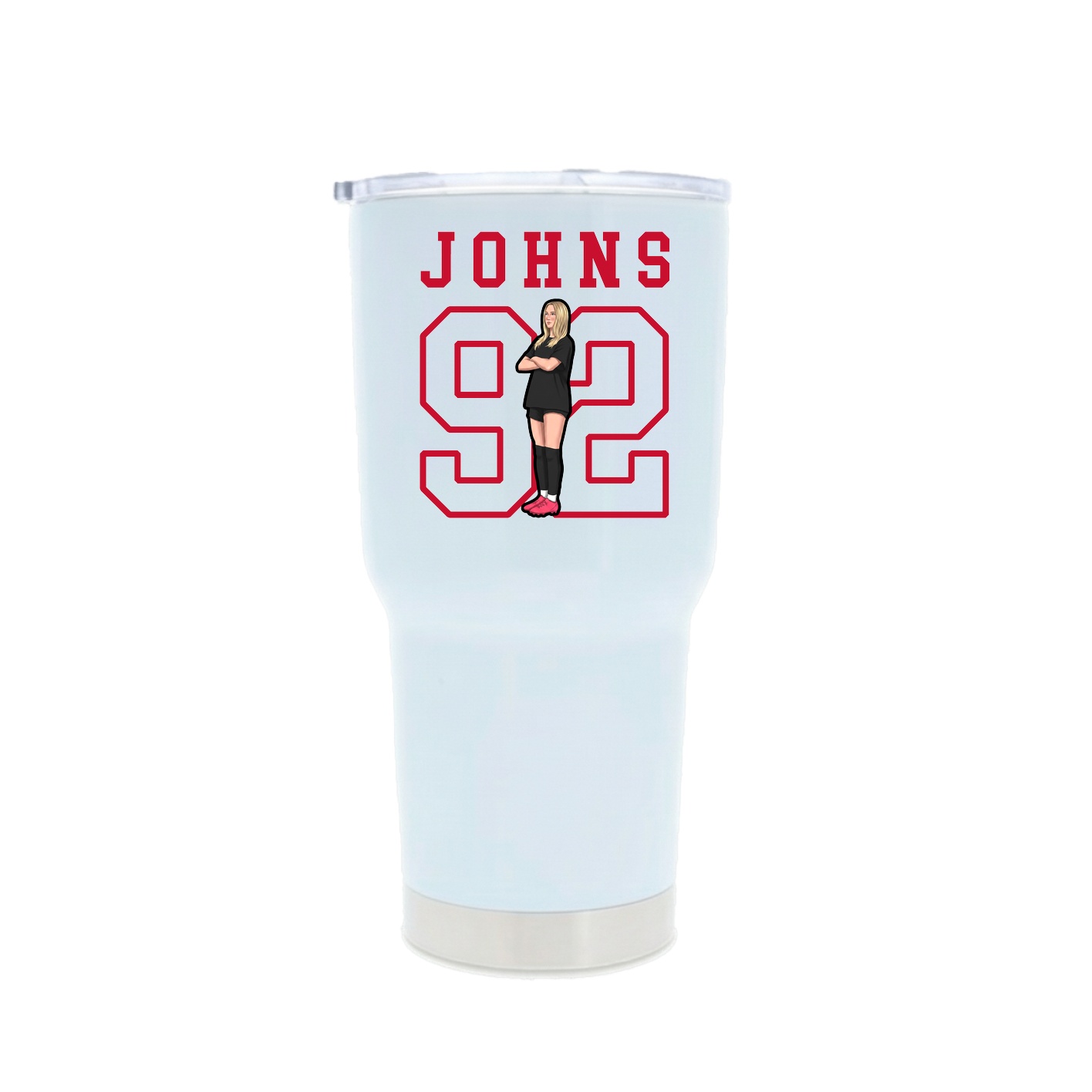 30oz Stainless Steel Tumbler — Shirsey in White