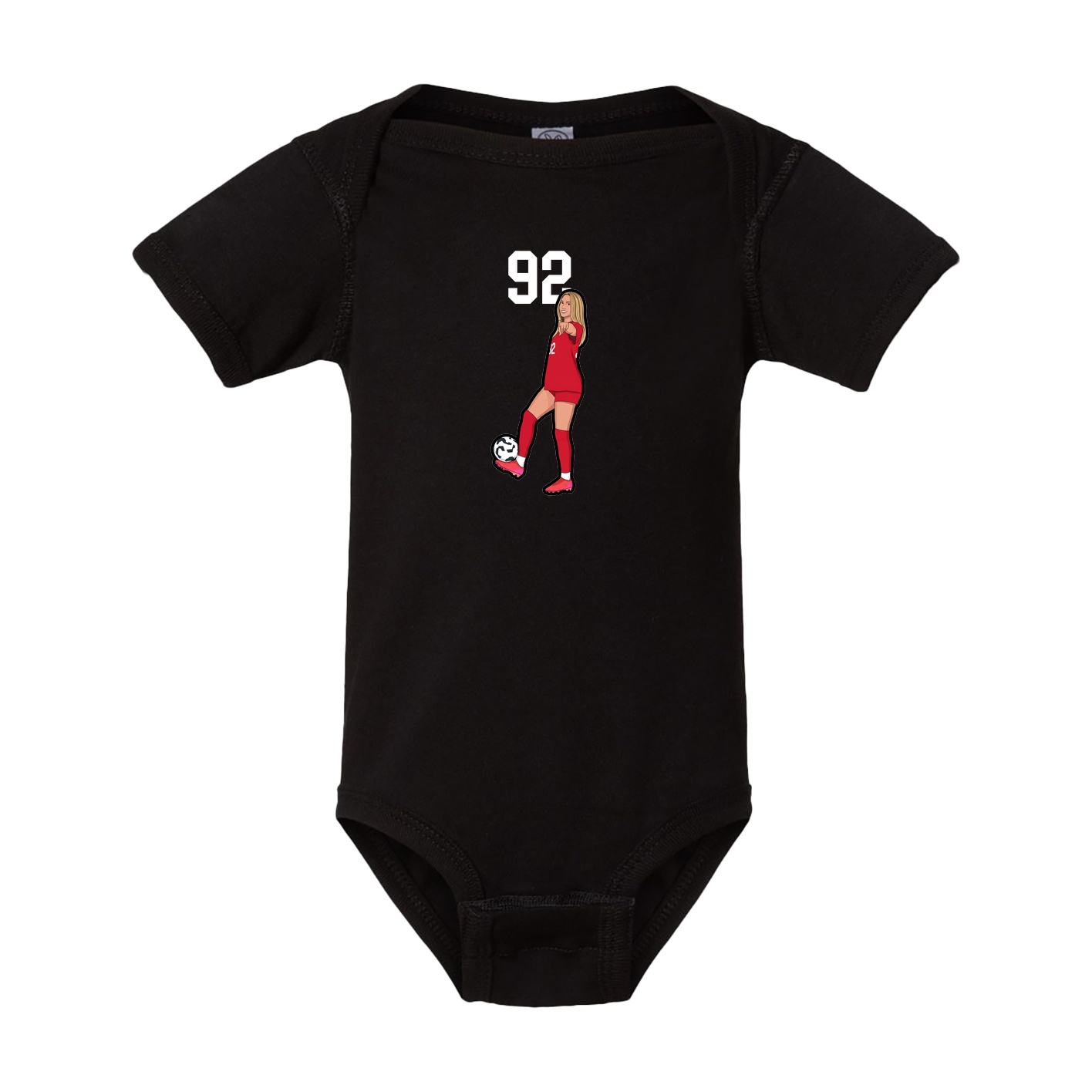 Baby Onesie — Number Top in Black