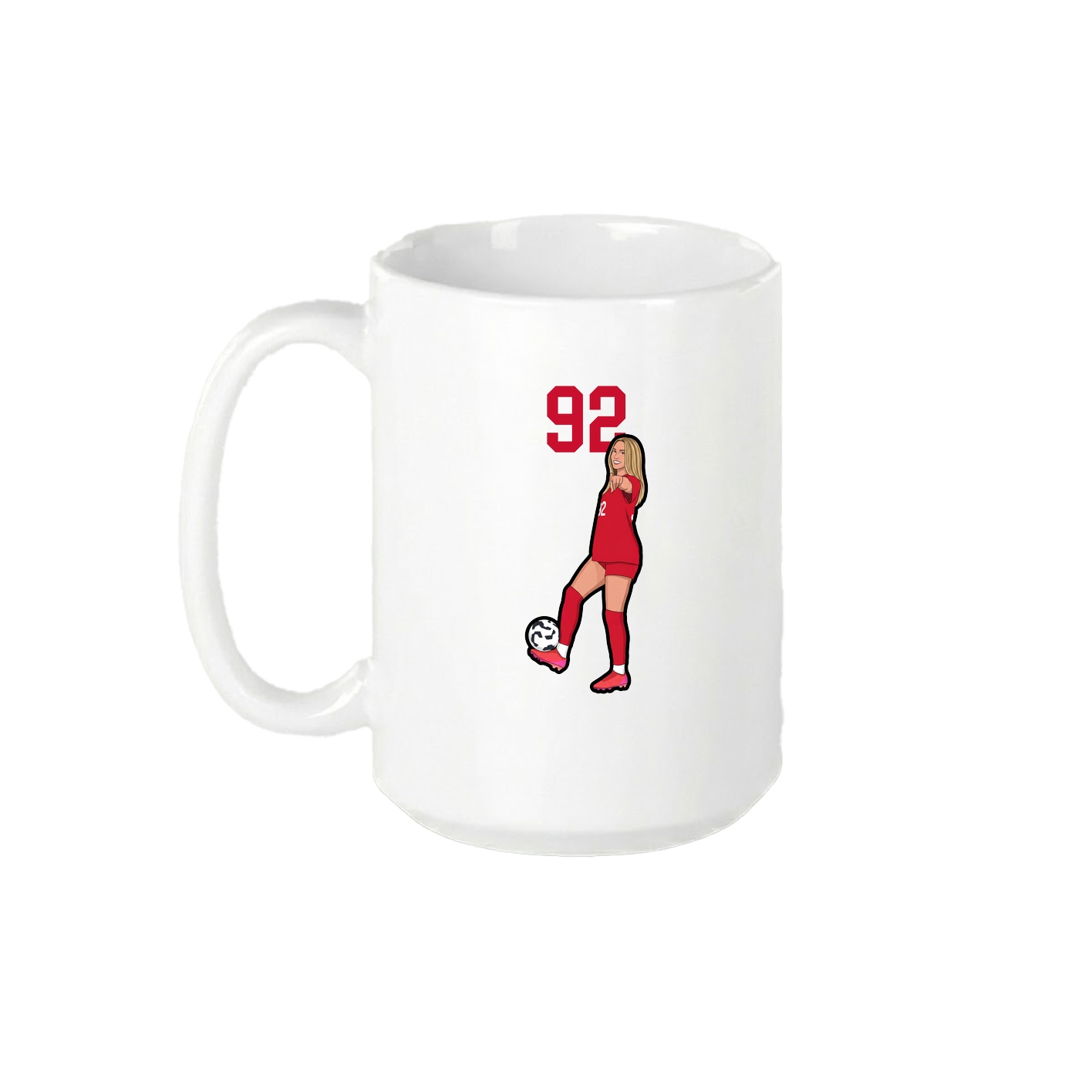 15oz Coffee Mug — Number Top in White