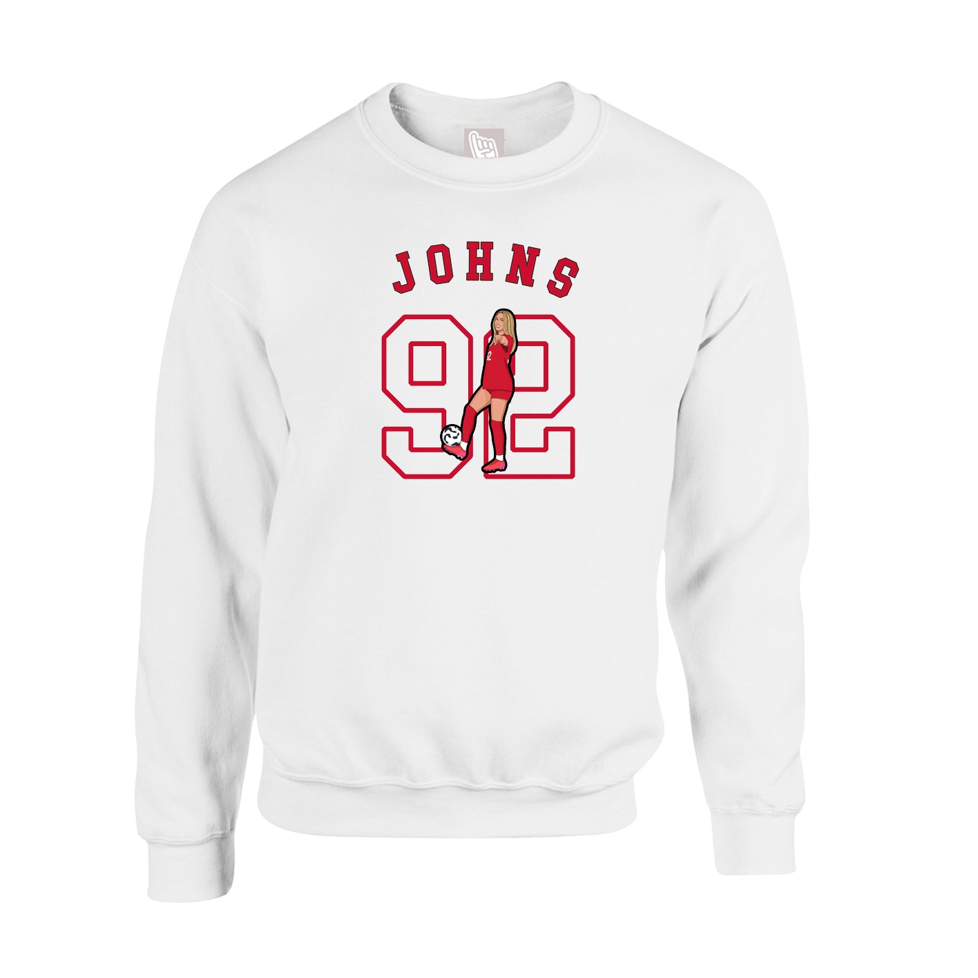 Fleece Crew — Shirsey Arch in White