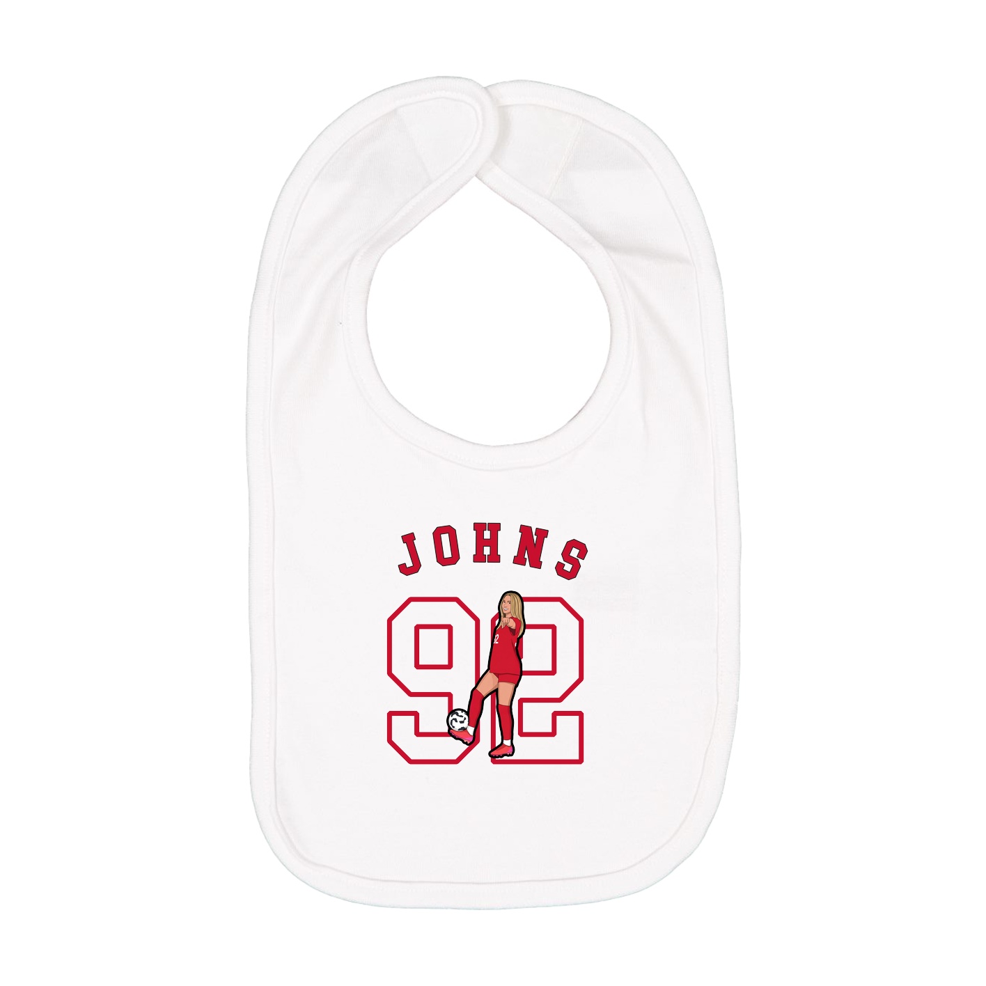 Infant Bib — Shirsey Arch in White