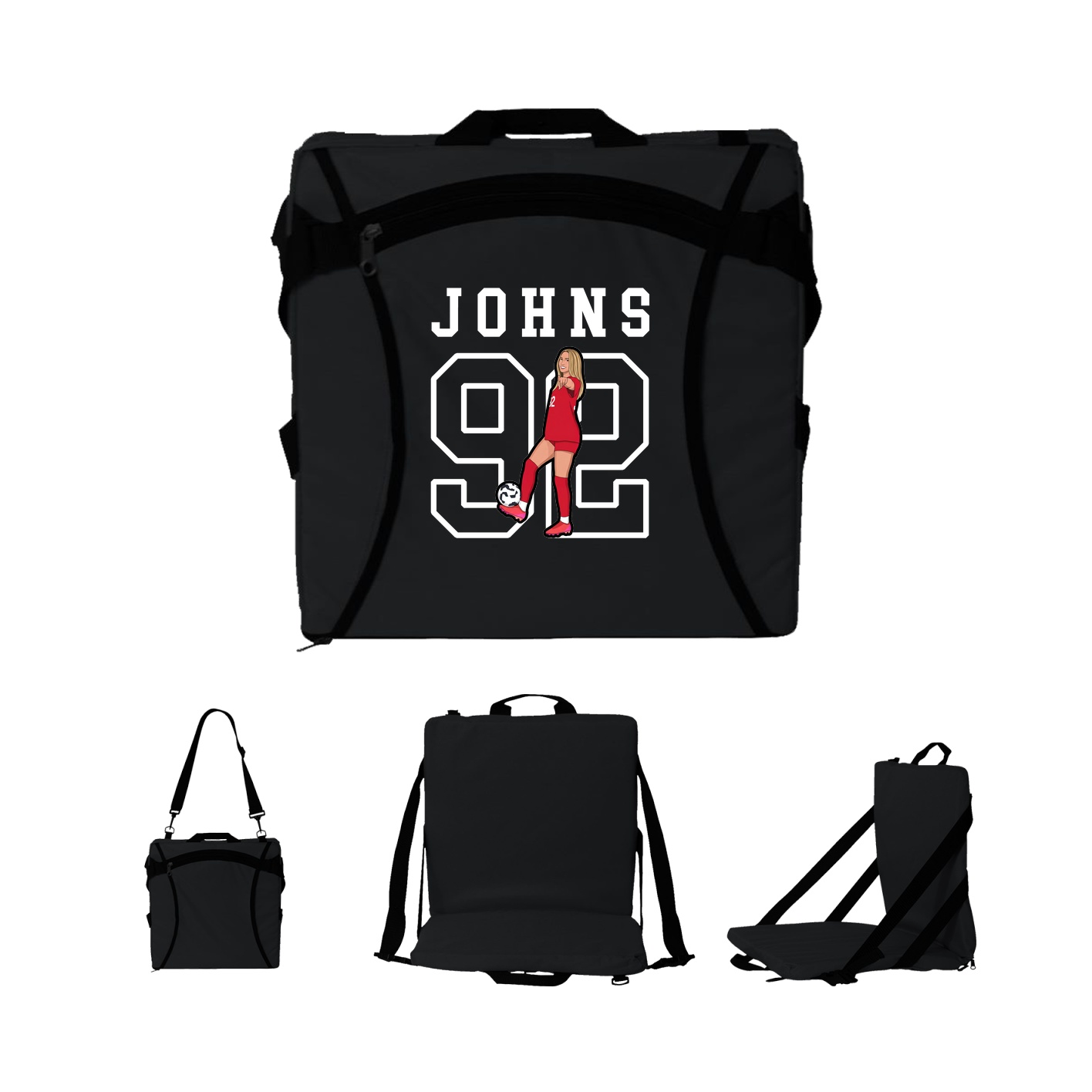 Folding Stadium Seat — Shirsey in Black