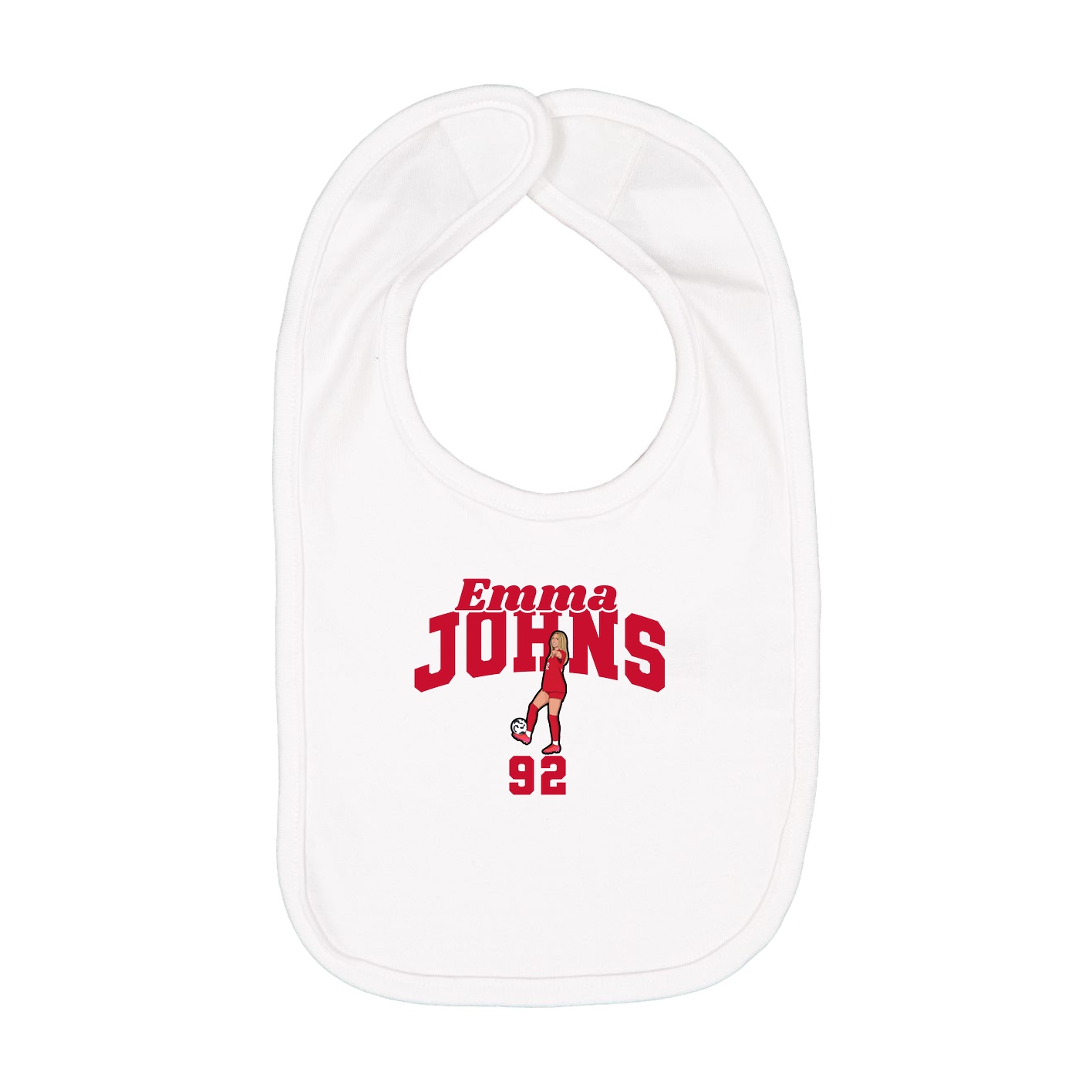 Infant Bib — Signature Arch in White