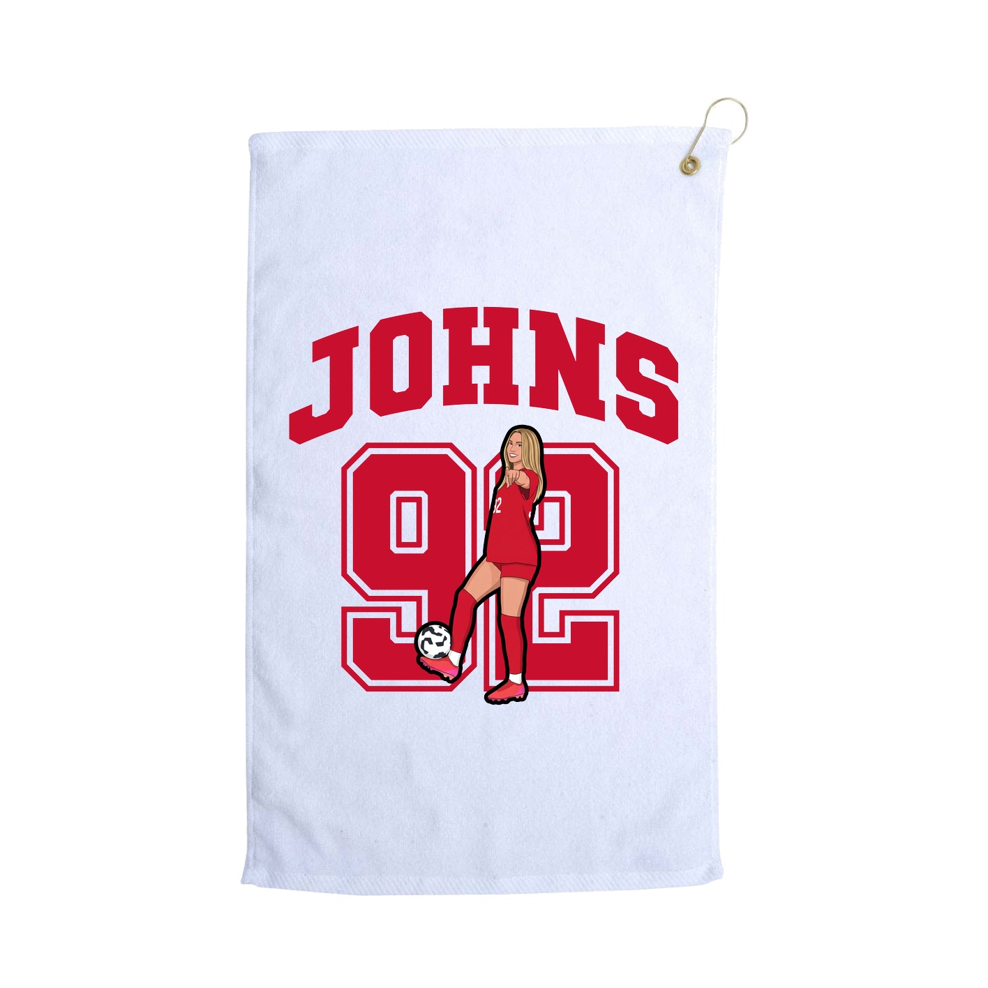 Golf Towel — Number in White