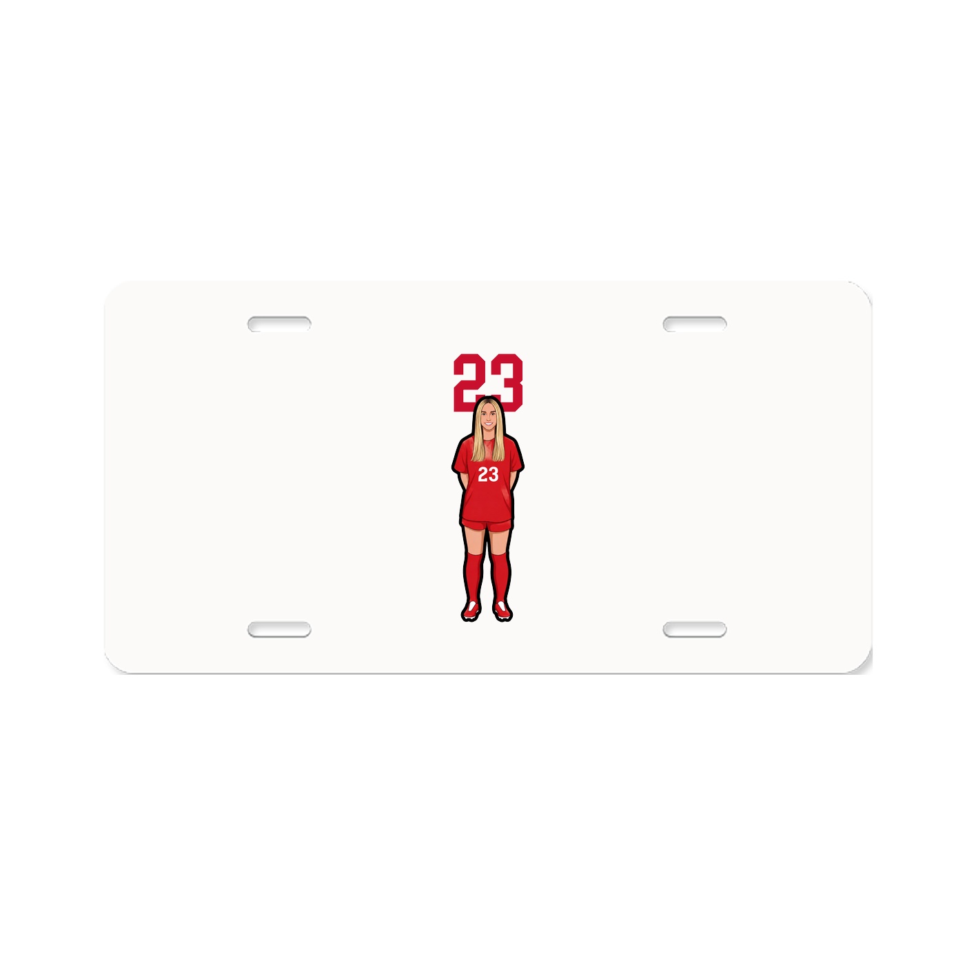 License Plate — Number Top in Classic