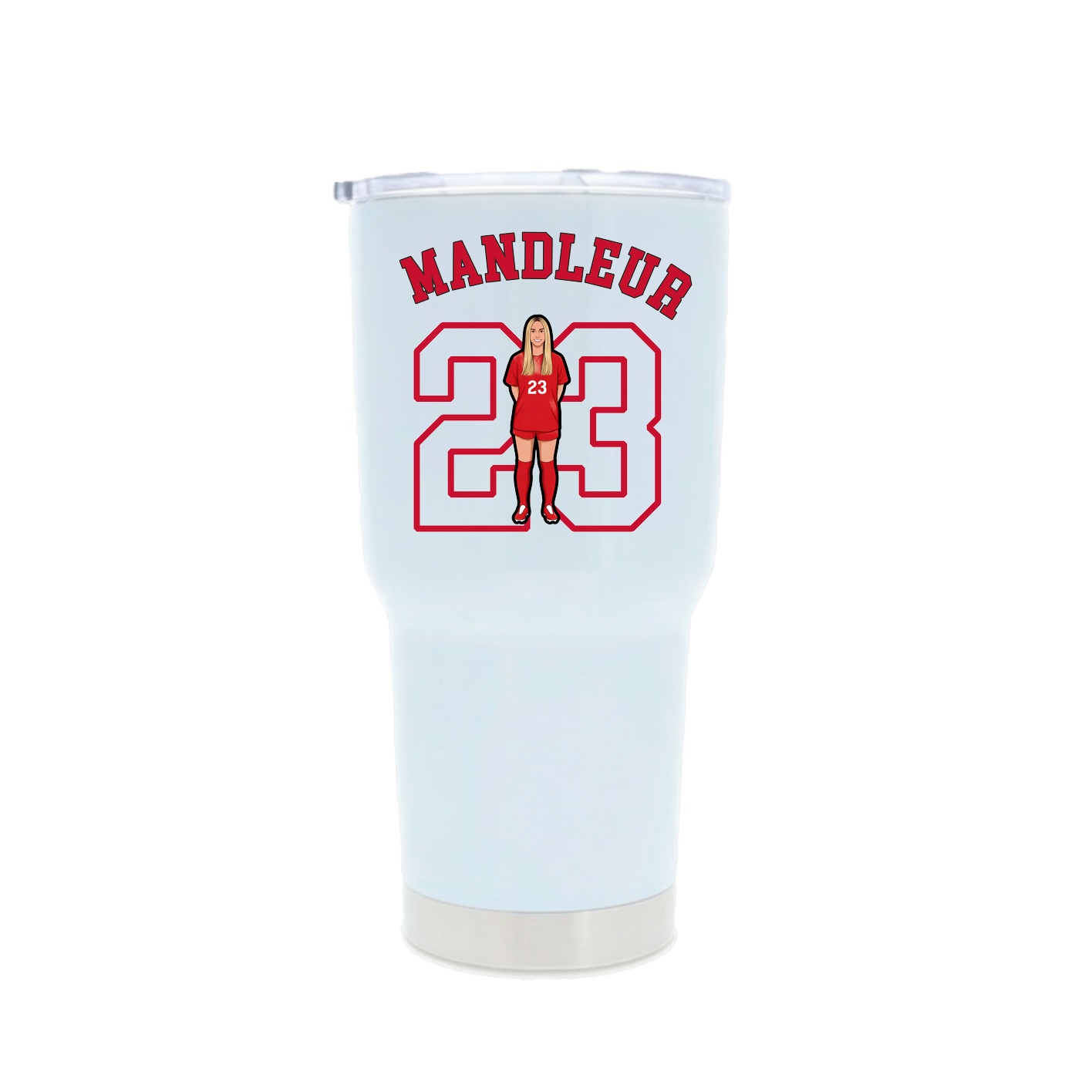 30oz Stainless Steel Tumbler — Shirsey Arch in White