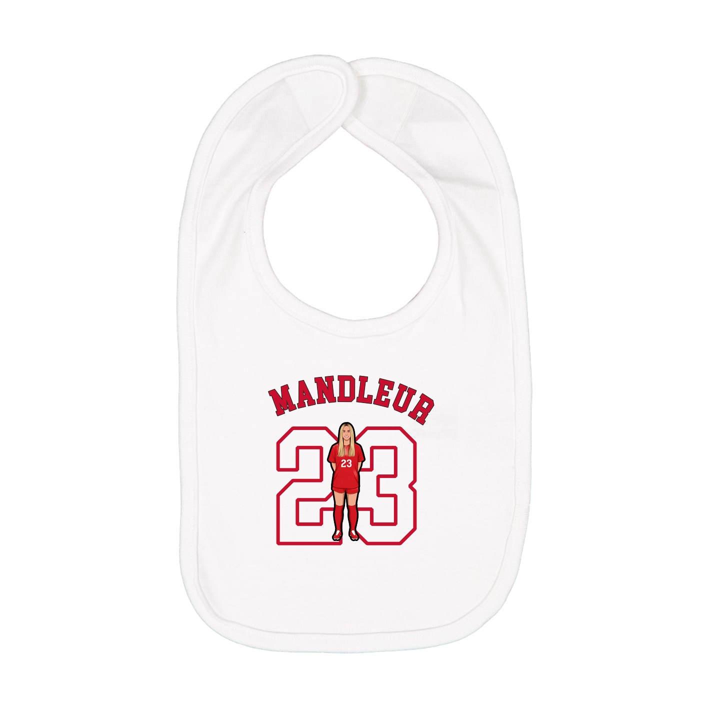 Infant Bib — Shirsey Arch in White