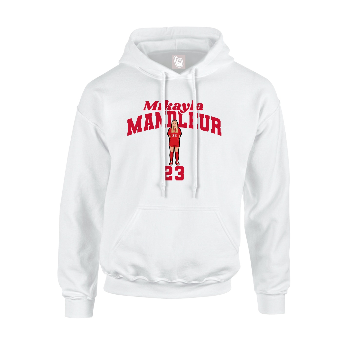 Youth Hoodie — Signature Arch in White