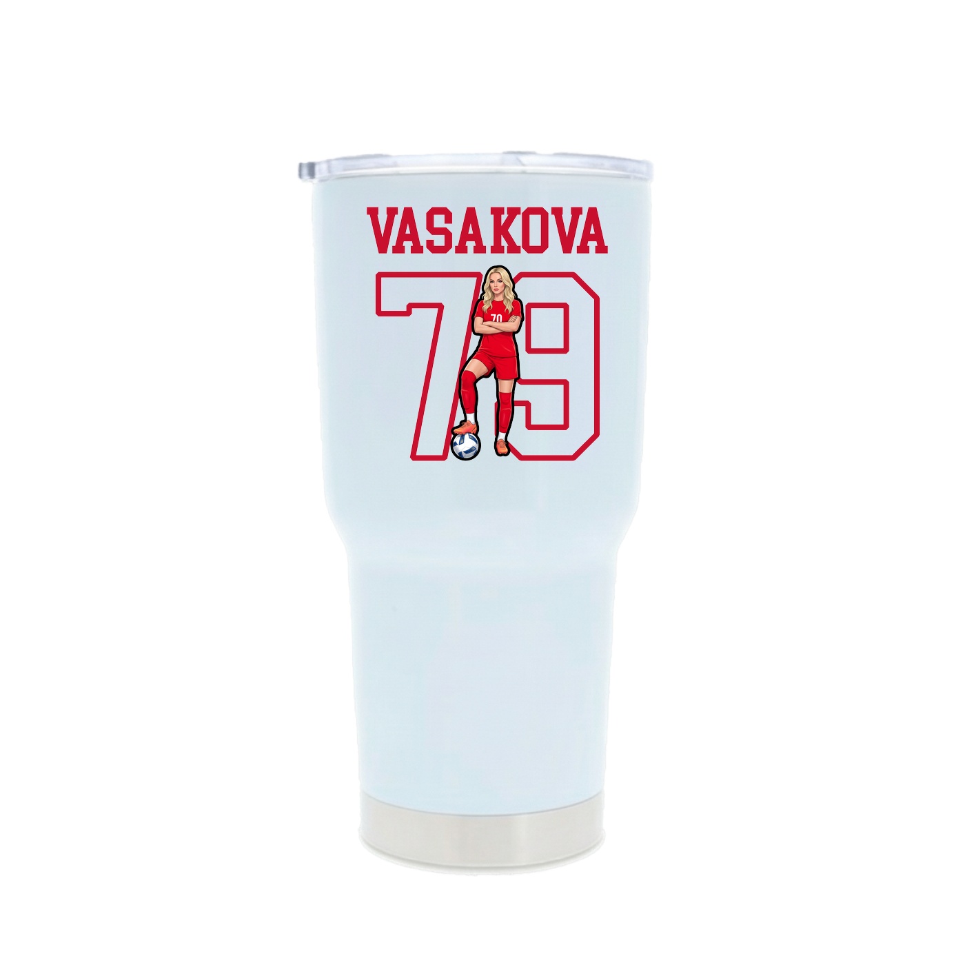 30oz Stainless Steel Tumbler — Shirsey in White