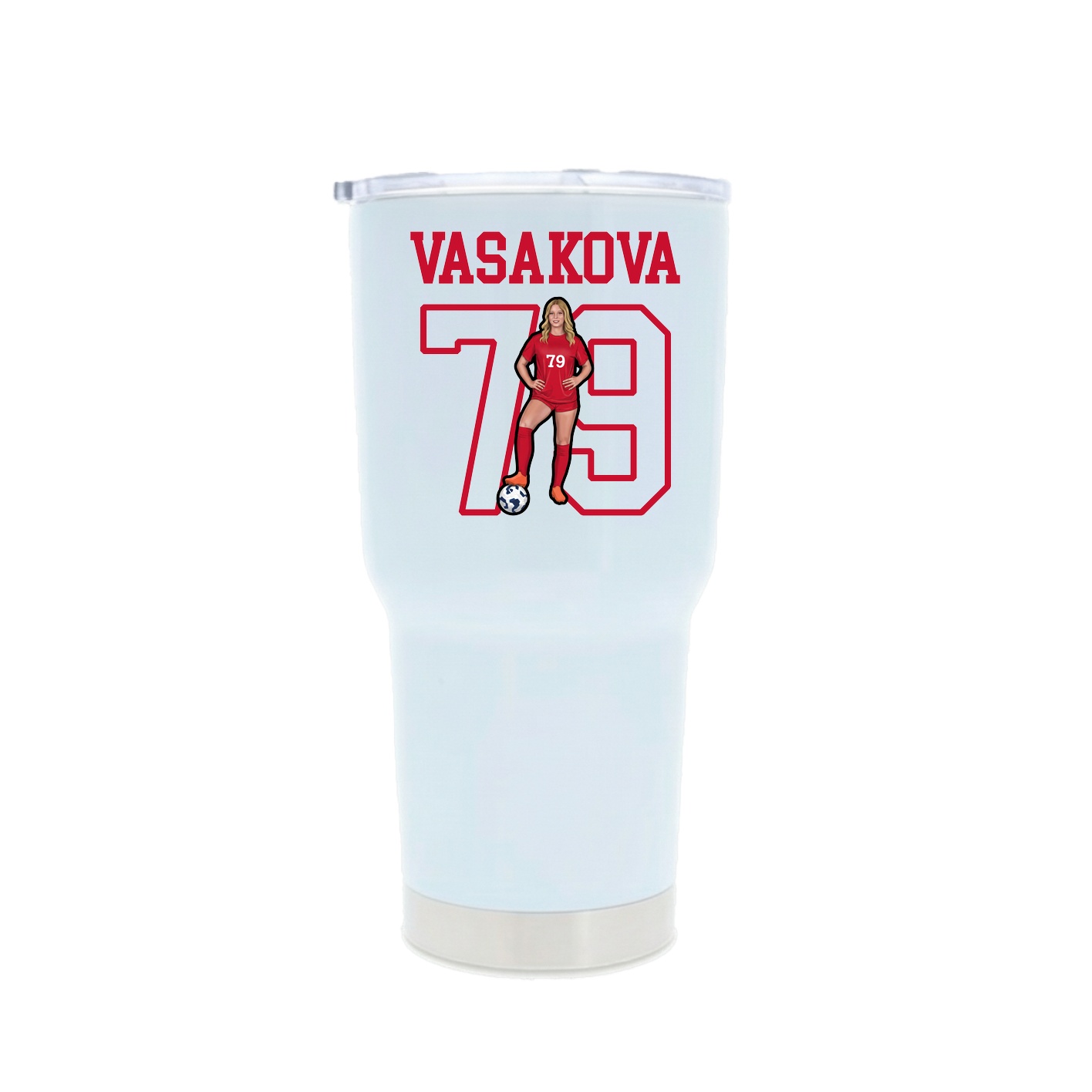 30oz Stainless Steel Tumbler — Shirsey in White
