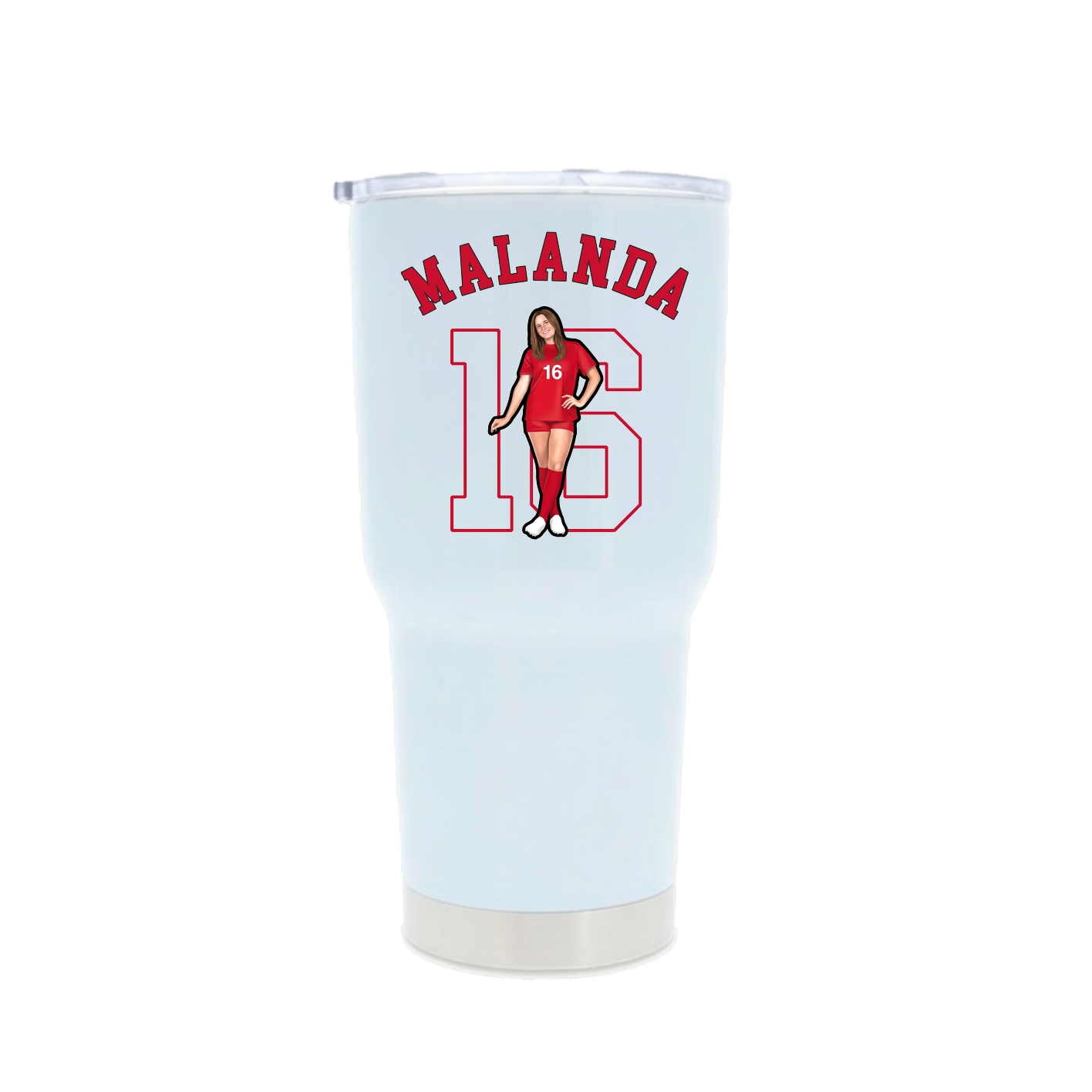 30oz Stainless Steel Tumbler — Shirsey Arch in White