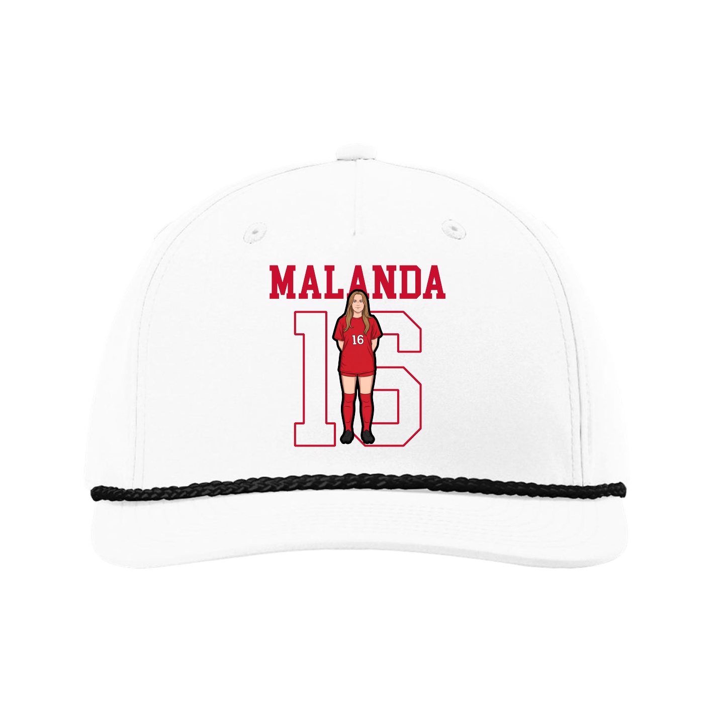 Five-Panel Classic Rope Cap — Shirsey in White