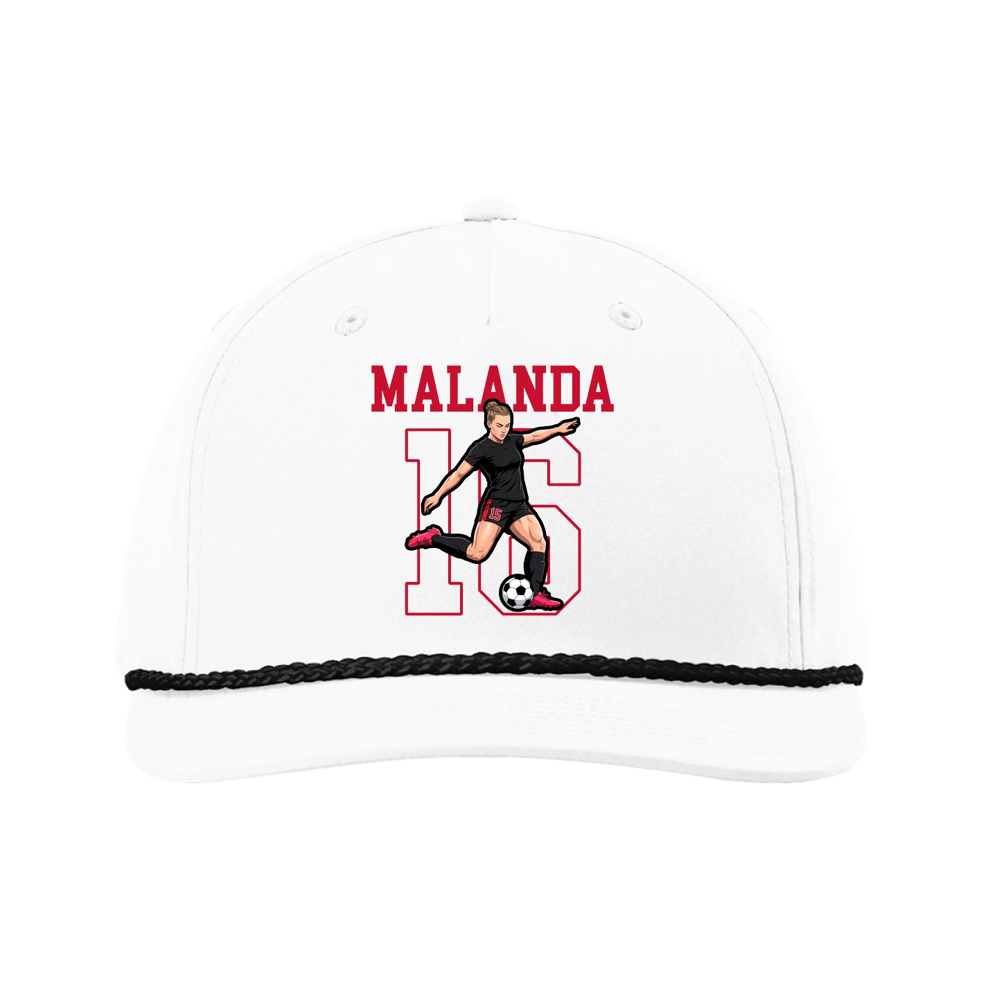 Five-Panel Classic Rope Cap — Shirsey in White