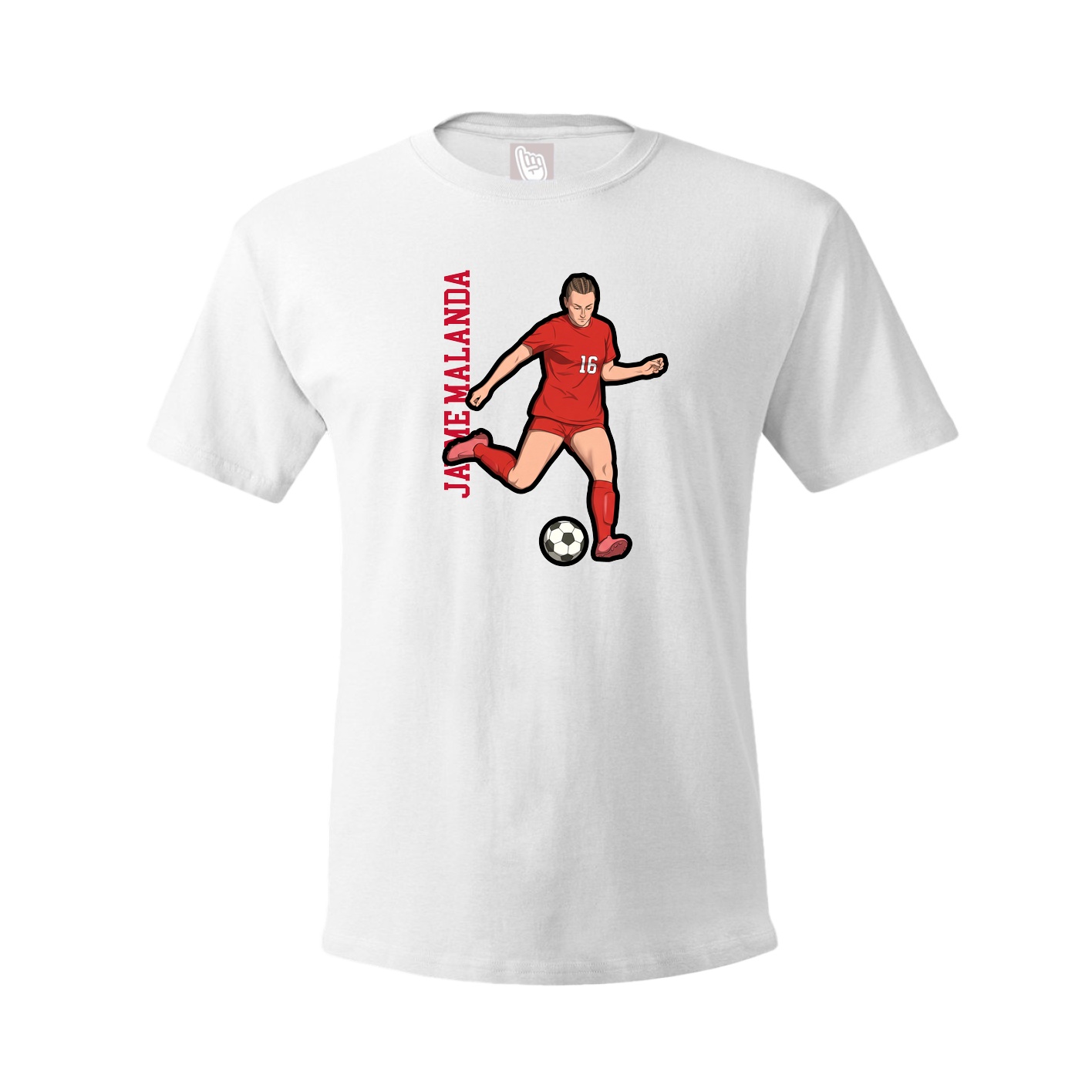 Tee — Name Vertical in White