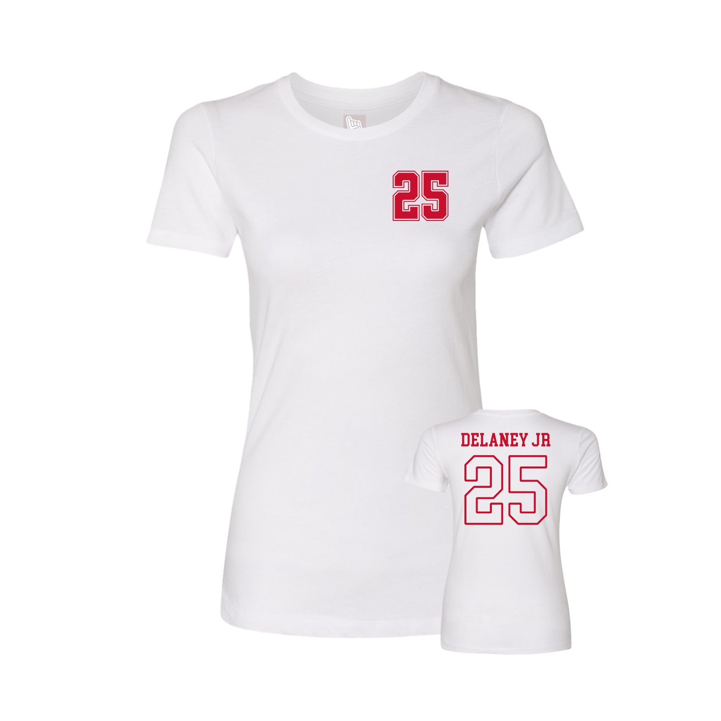 Womens Tee — Chest Back in White